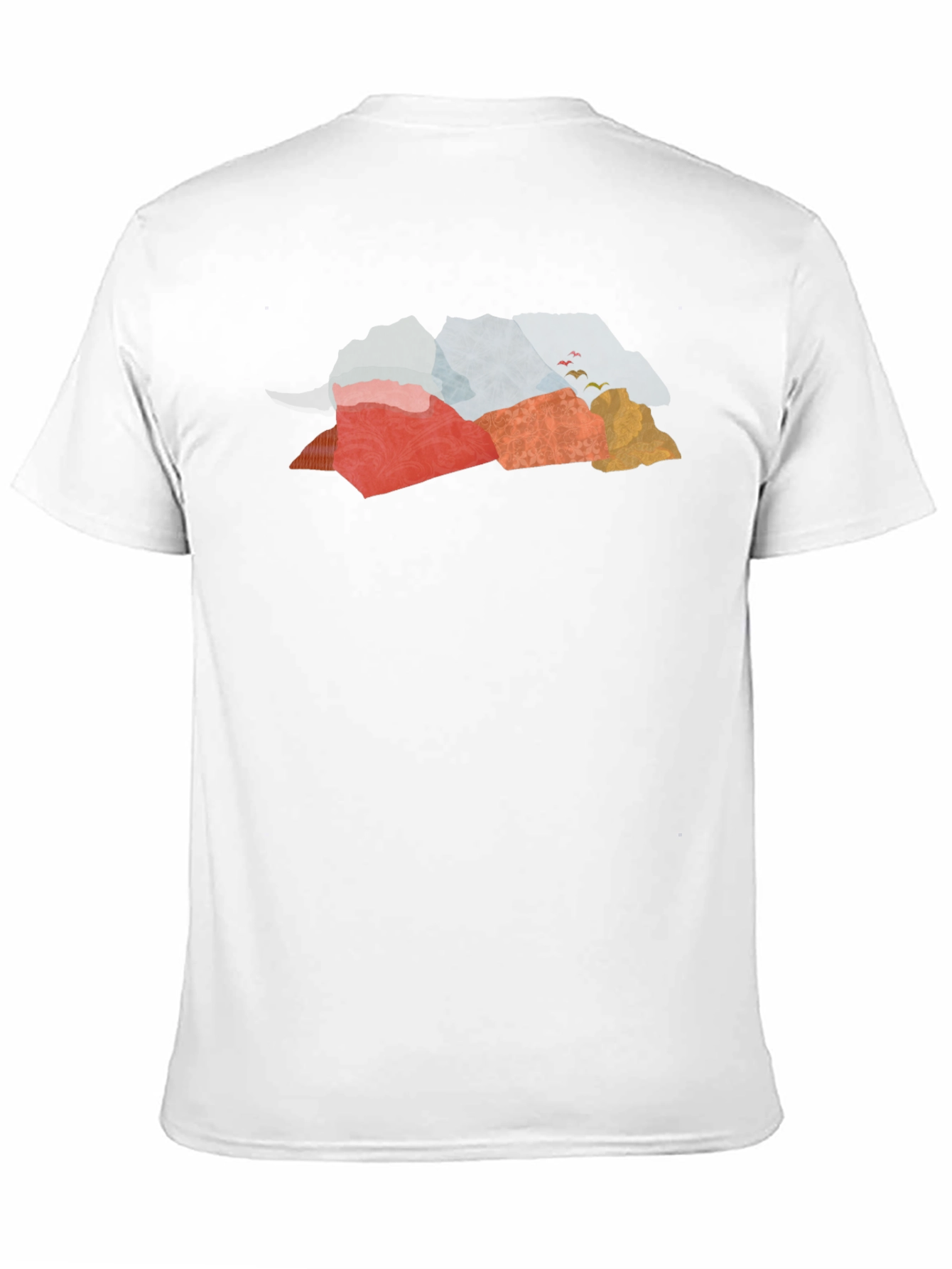 Abstract Mountain Graphic Tee - Black