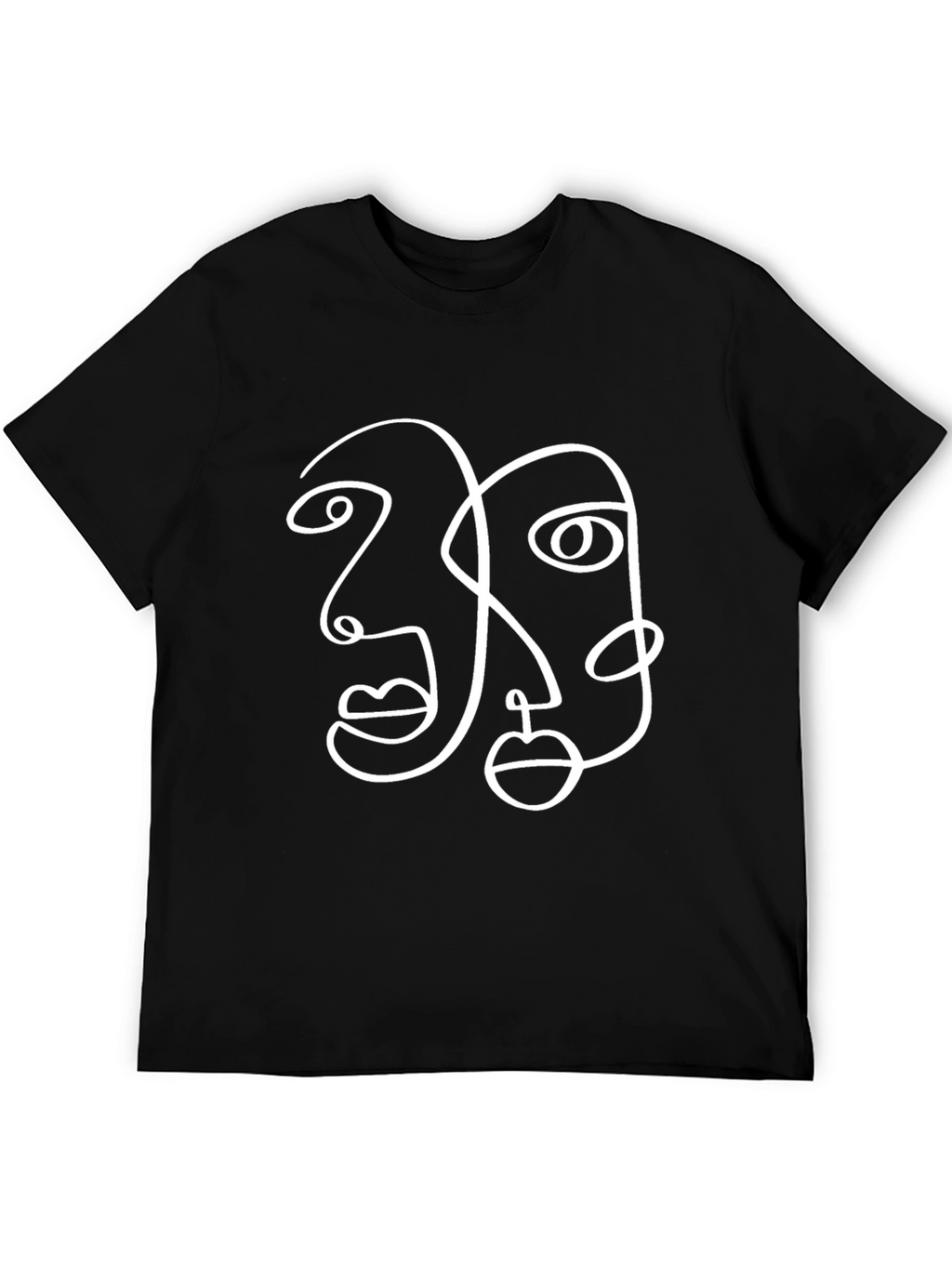 Abstract Face Line Art Graphic Tee