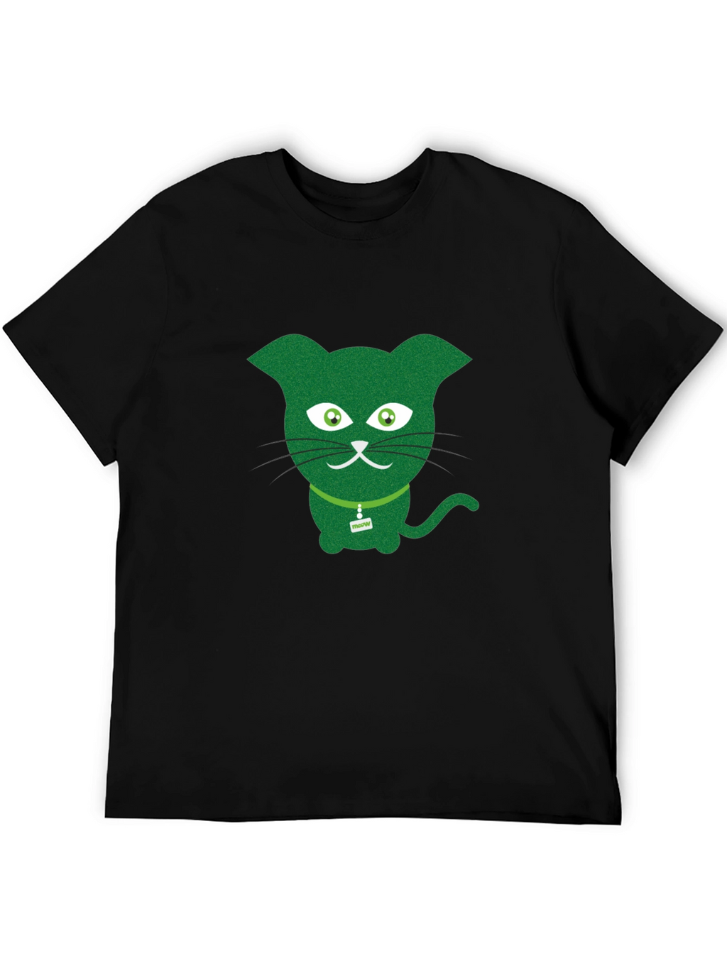 Green Cat Graphic Tee - Fun & Quirky