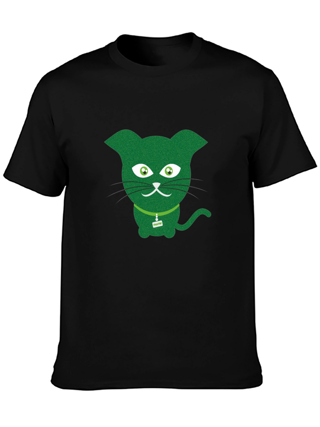 Green Cat Graphic Tee - Fun & Quirky