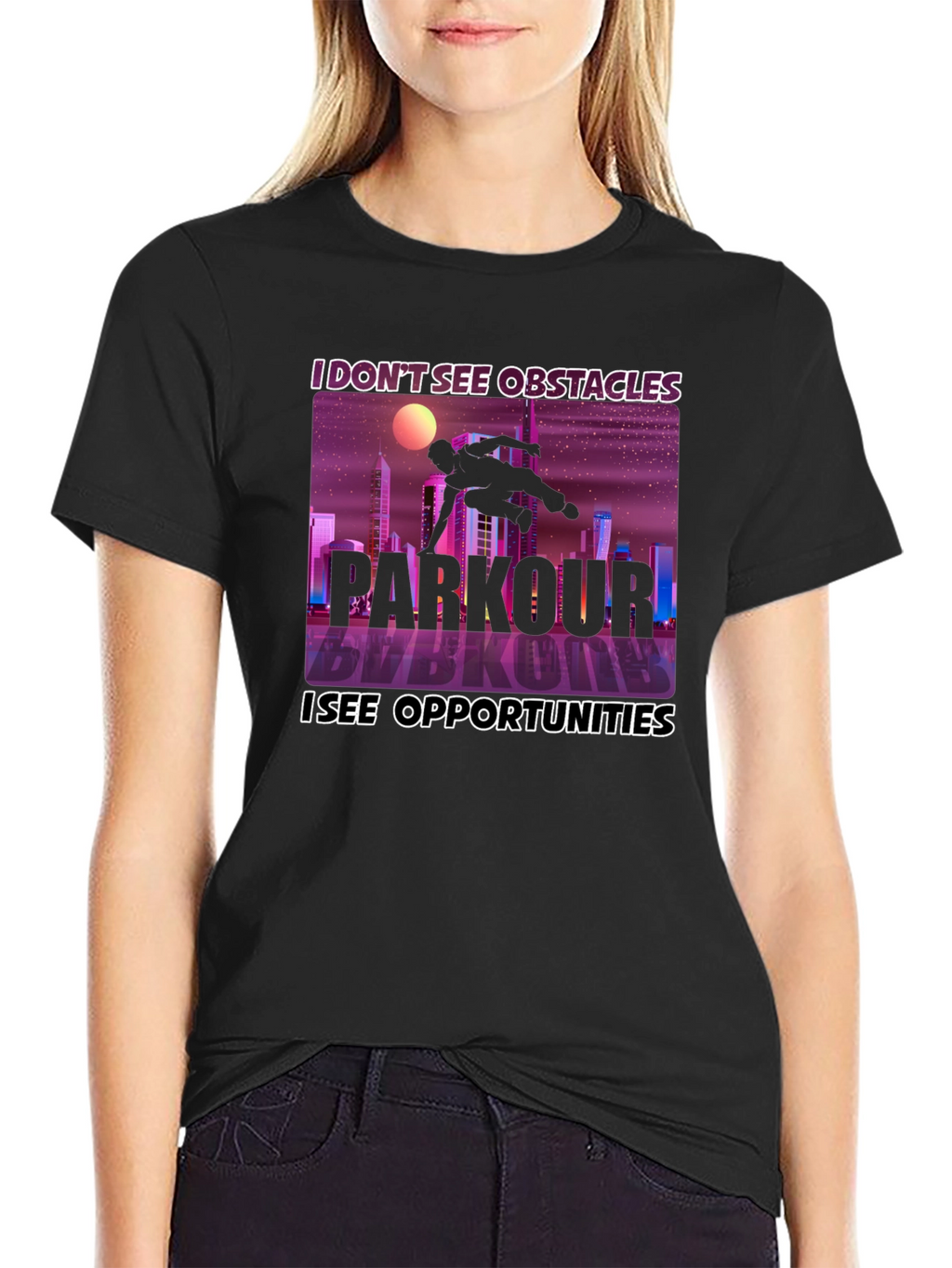 Parkour Inspiration Tee - Obstacles to Opportunities!