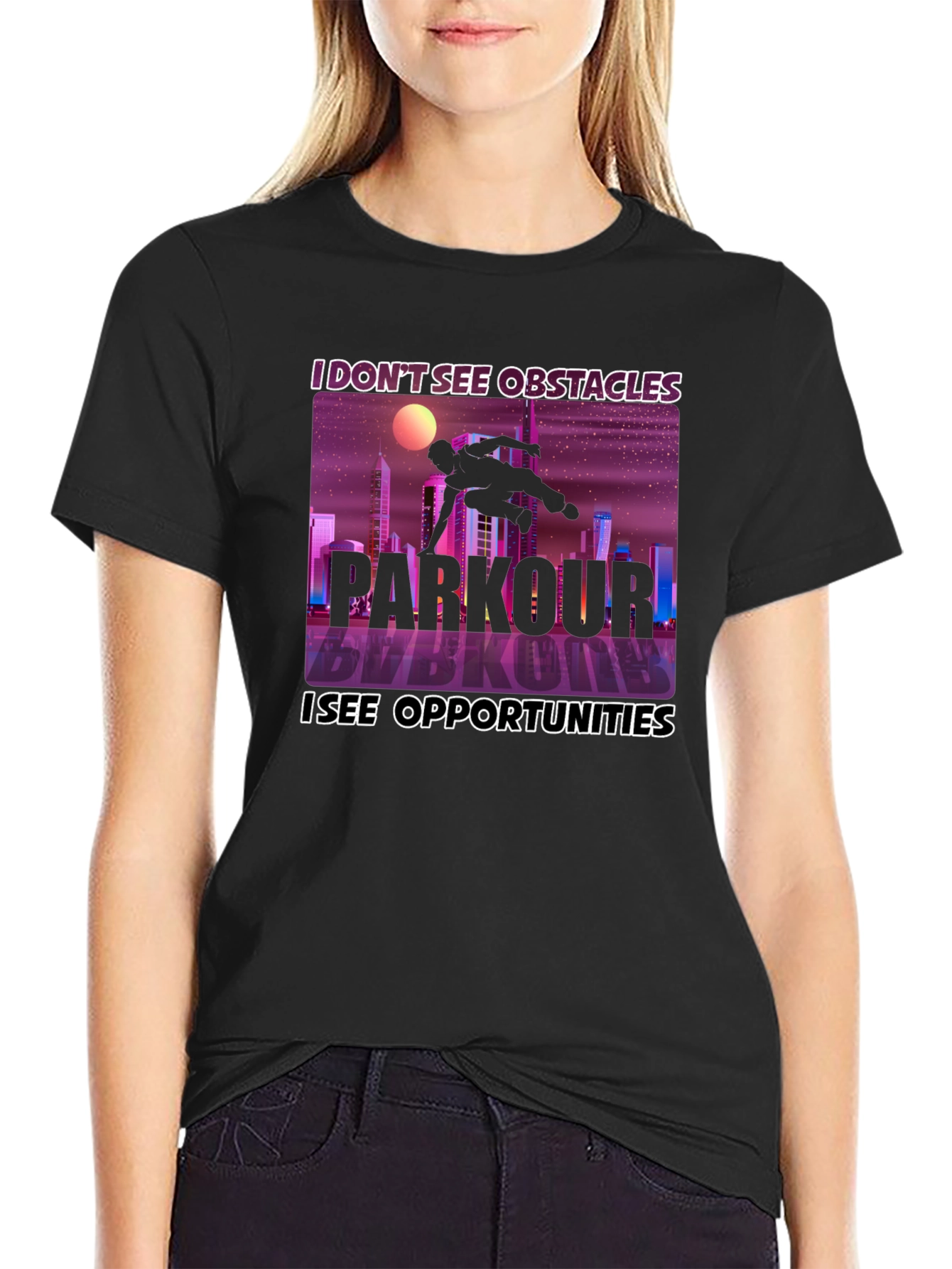 Parkour Inspiration Tee - Obstacles to Opportunities!
