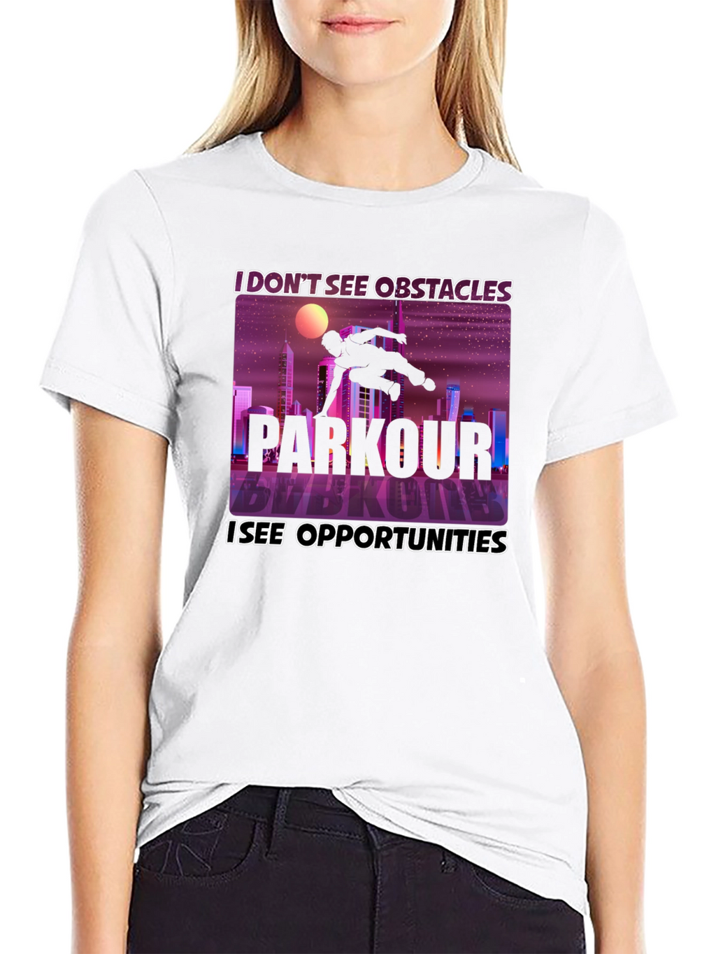 Parkour Inspiration Tee - Obstacles to Opportunities!