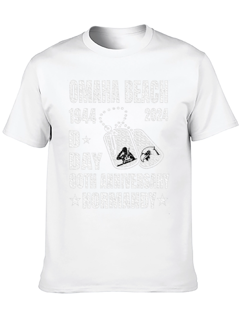 Omaha Beach 1944-2024 D-Day 80th Anniversary T-Shirt