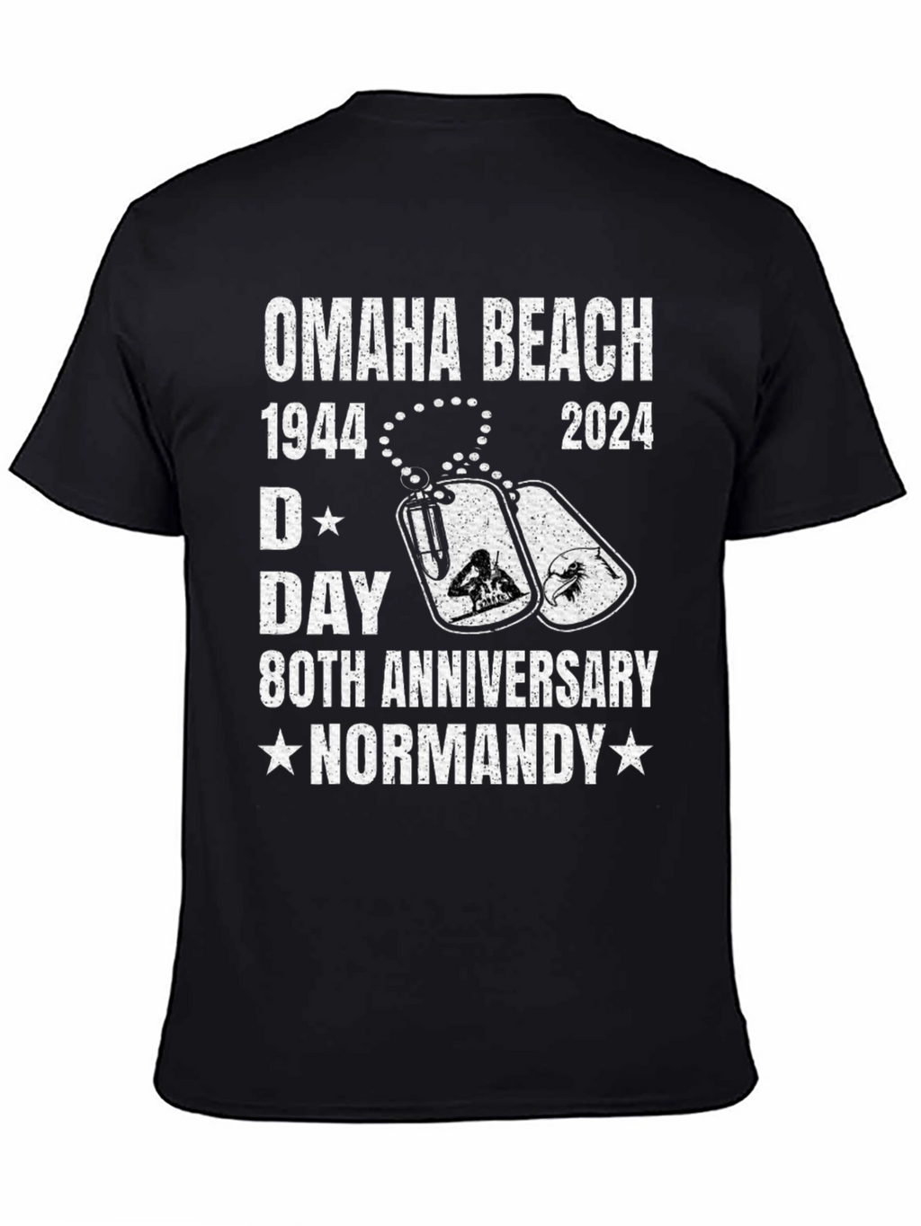 Omaha Beach 1944-2024 D-Day 80th Anniversary T-Shirt