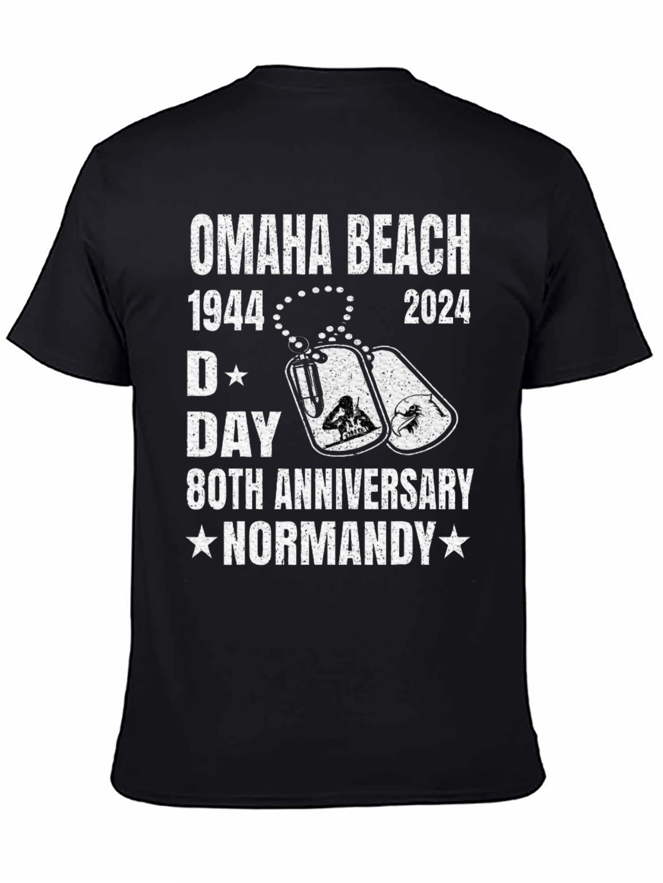 Omaha Beach 1944-2024 D-Day 80th Anniversary T-Shirt