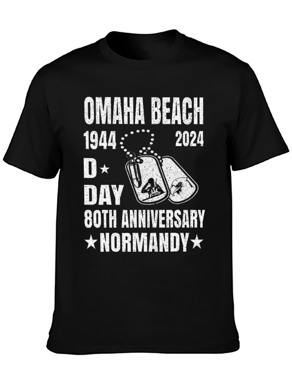 Omaha Beach 1944-2024 D-Day 80th Anniversary T-Shirt