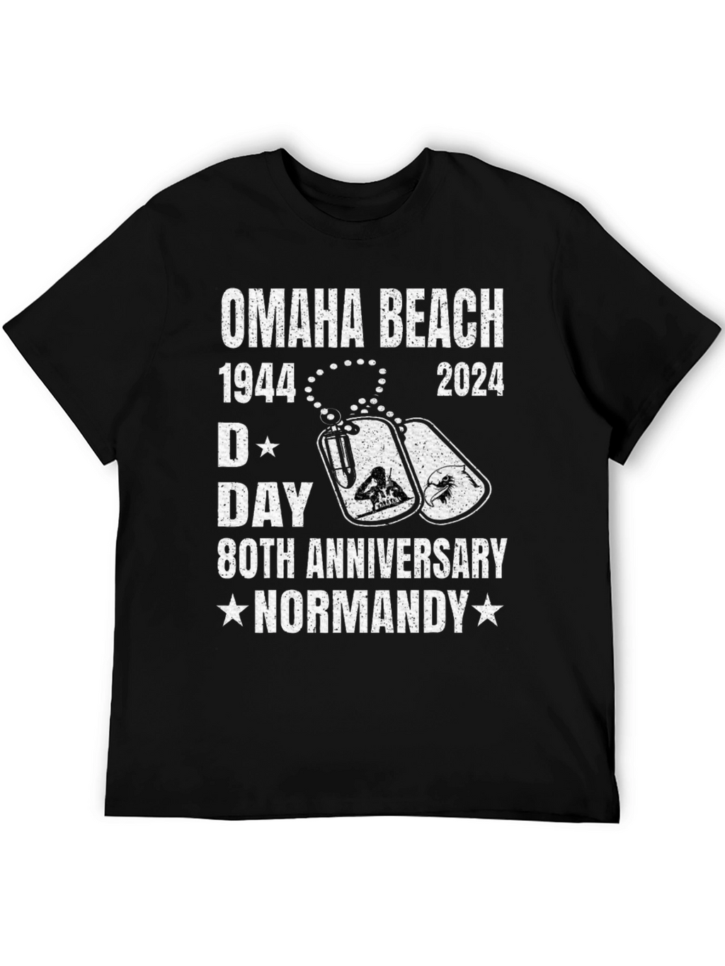 Omaha Beach 1944-2024 D-Day 80th Anniversary T-Shirt
