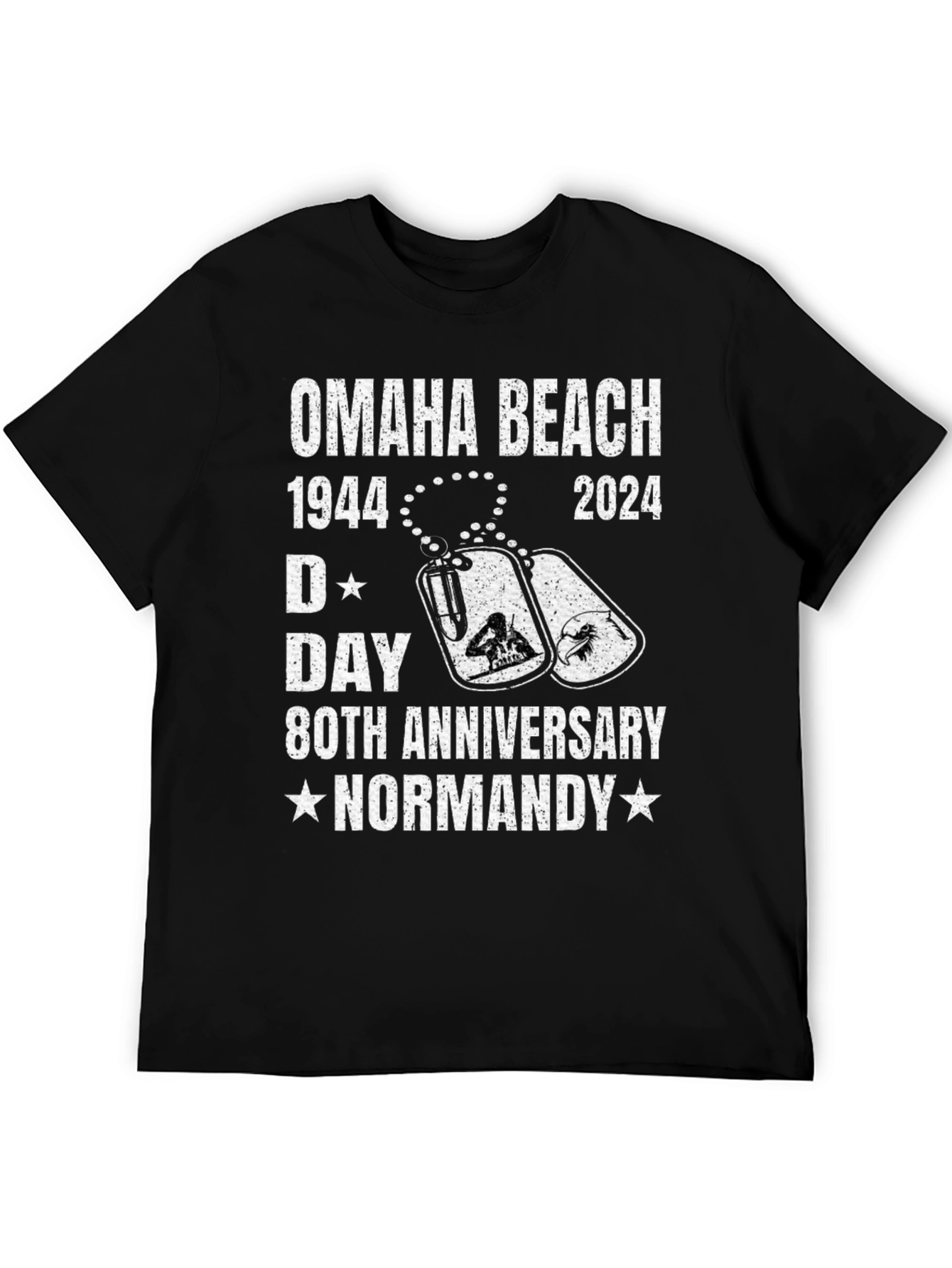Omaha Beach 1944-2024 D-Day 80th Anniversary T-Shirt
