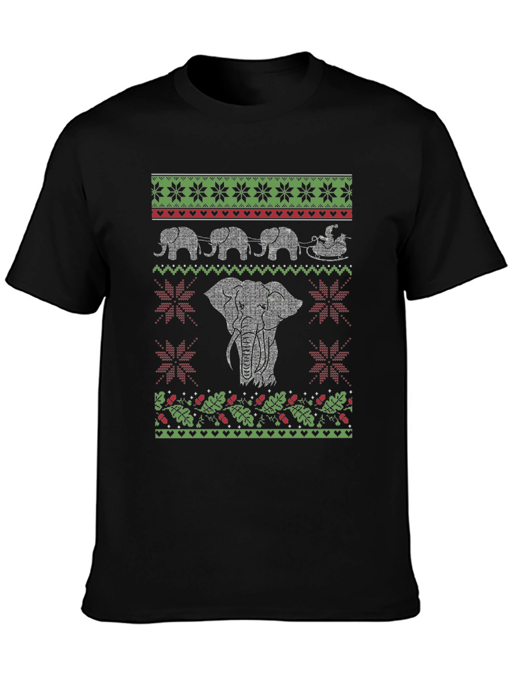 Elephant Christmas Ugly Sweater T-Shirt