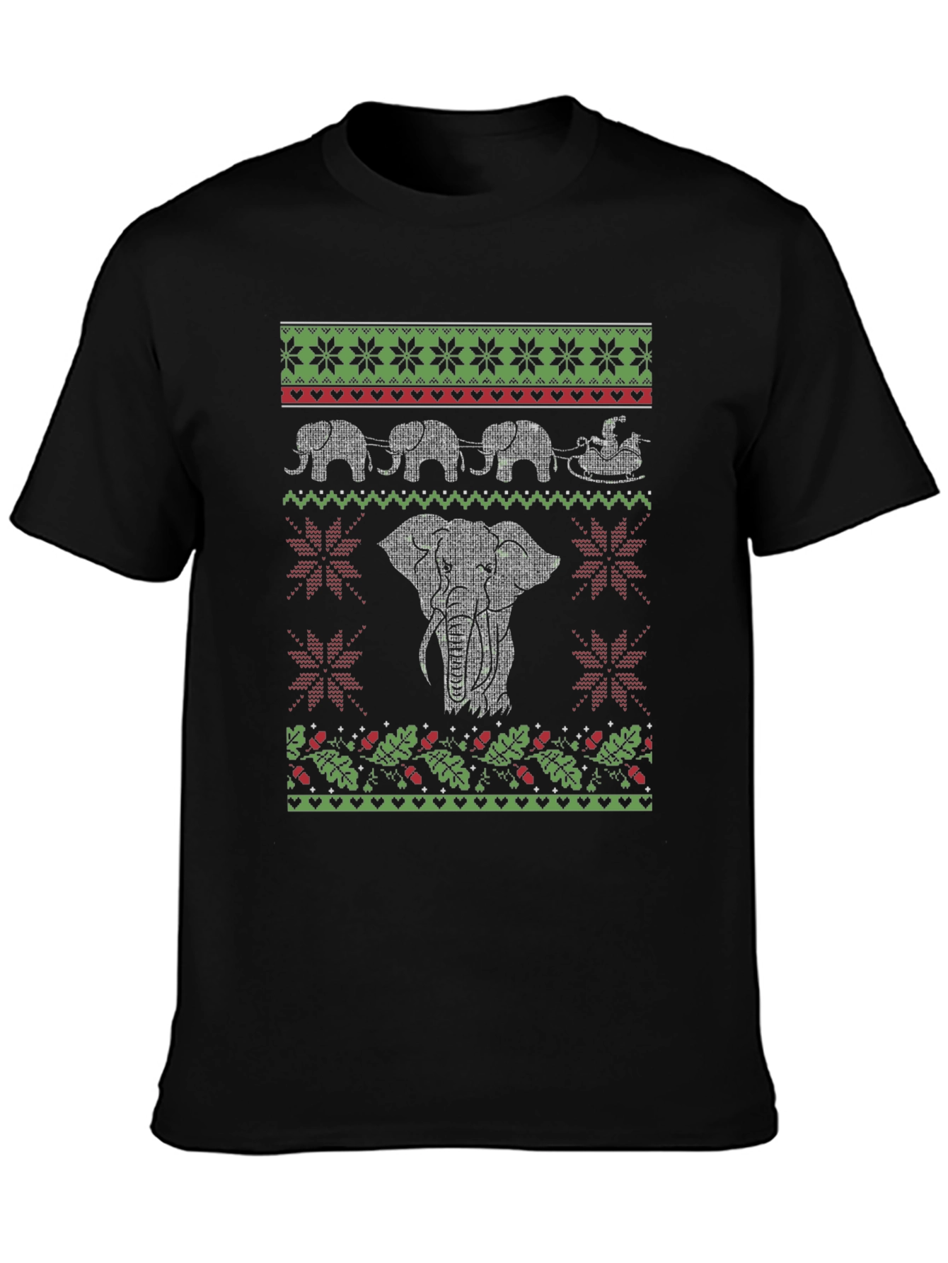 Elephant Christmas Ugly Sweater T-Shirt