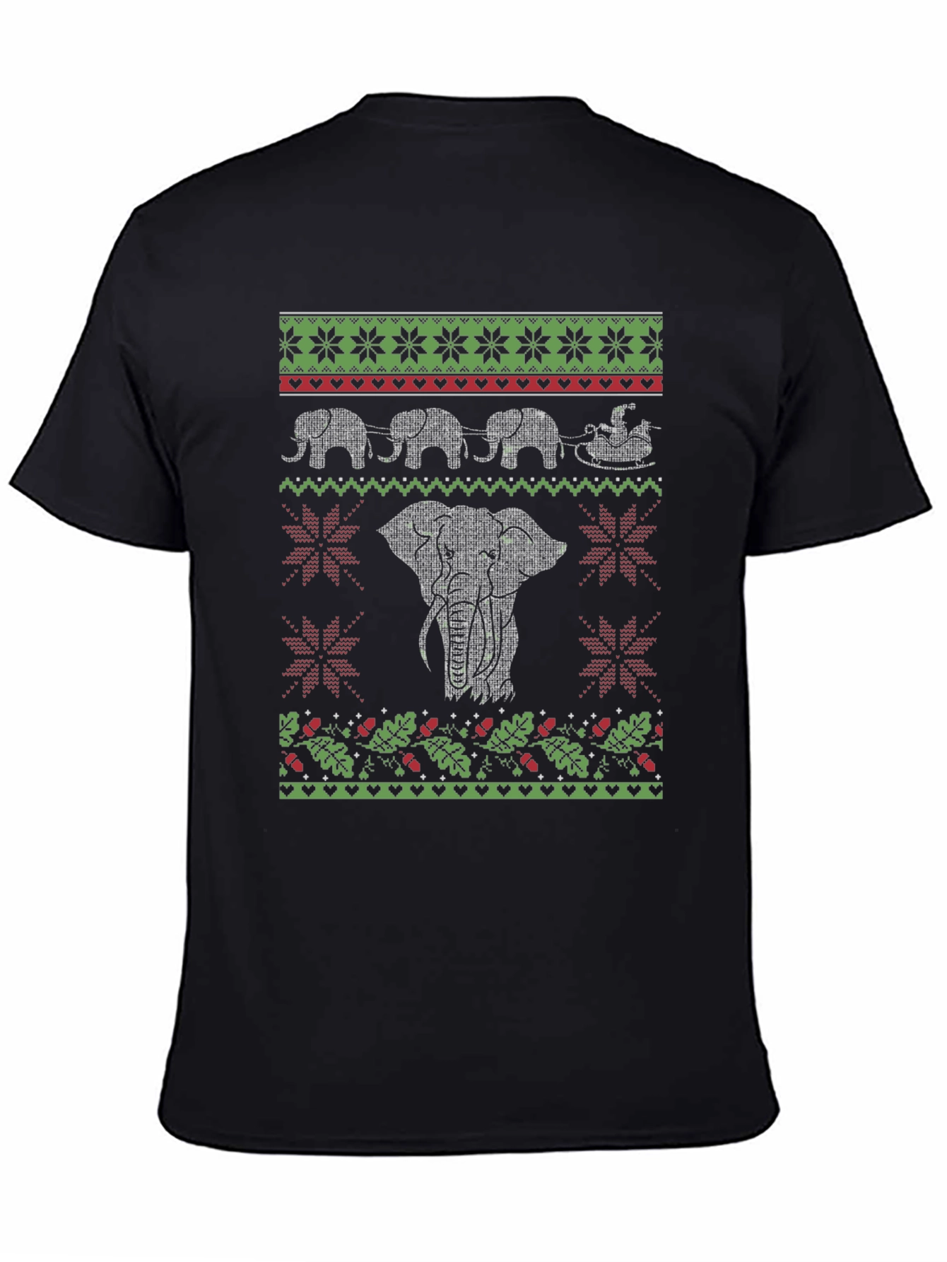 Elephant Christmas Ugly Sweater T-Shirt