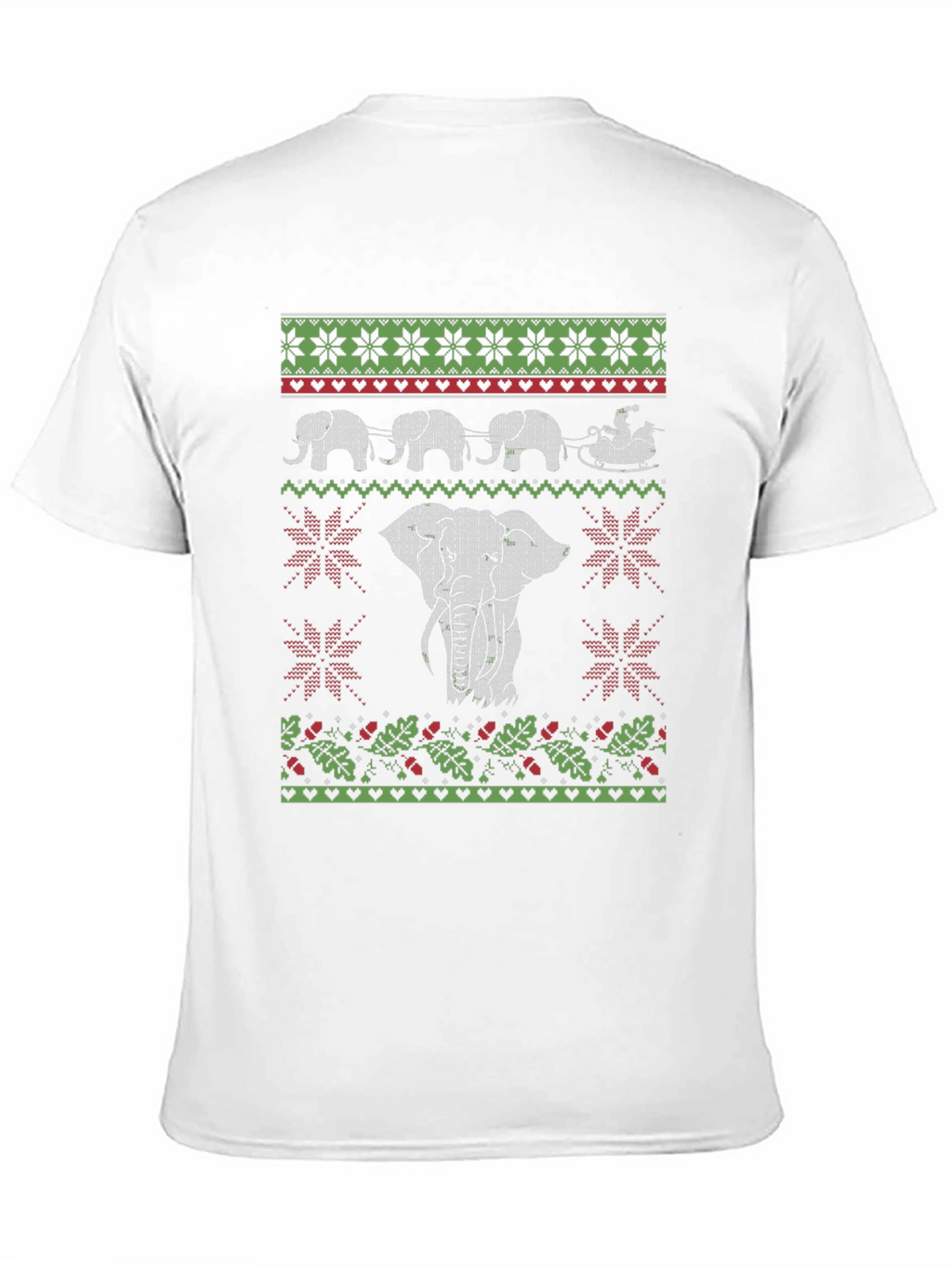 Elephant Christmas Ugly Sweater T-Shirt