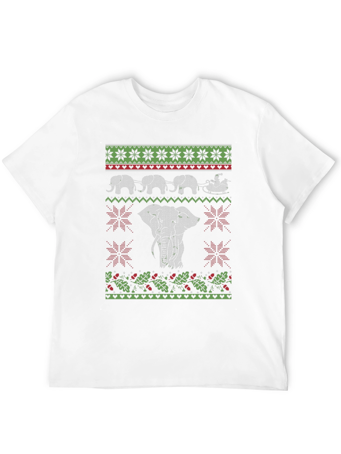 Elephant Christmas Ugly Sweater T-Shirt
