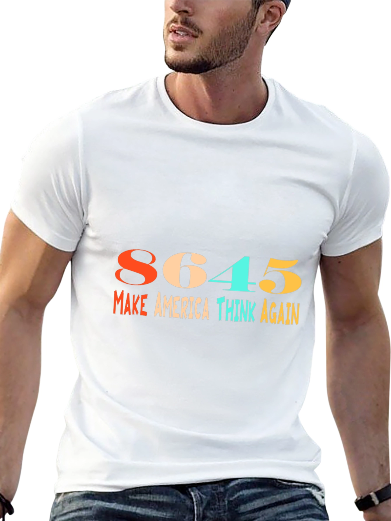 8645 Make America Think Again Graphic Tee