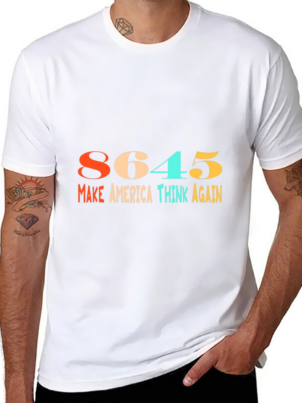 8645 Make America Think Again Graphic Tee