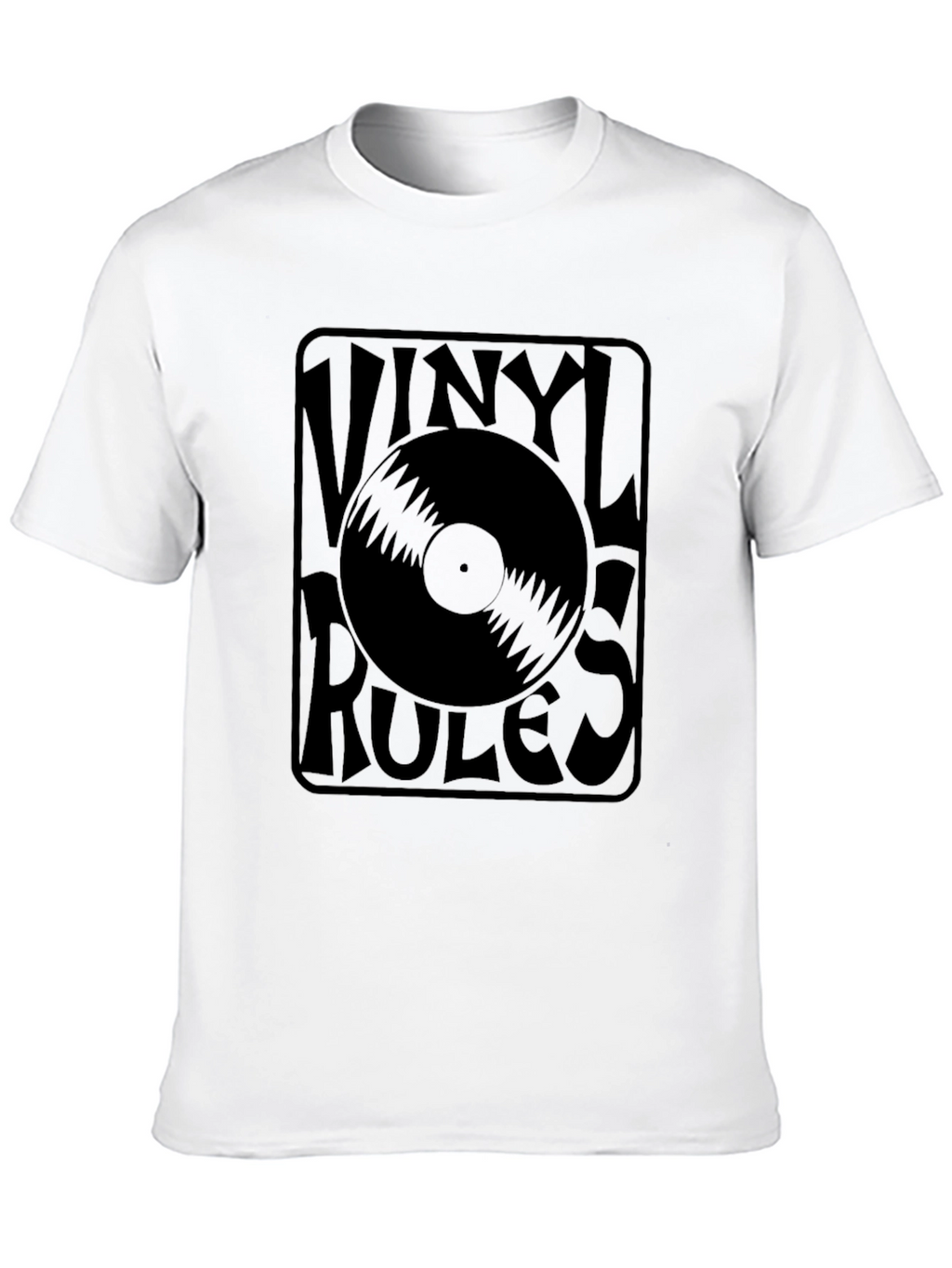 Vinyl Rules Retro Graphic T-Shirt