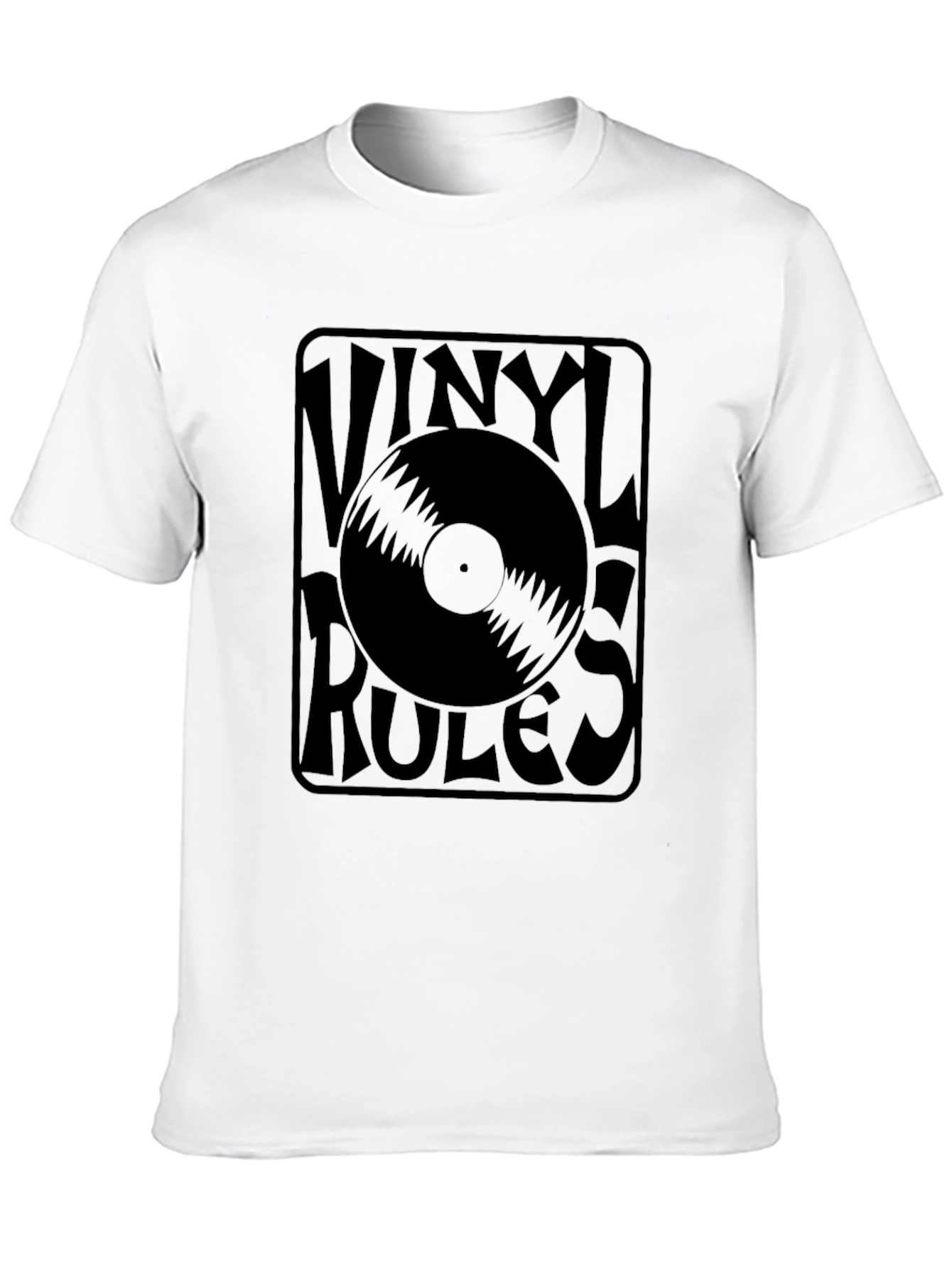 Vinyl Rules Retro Graphic T-Shirt