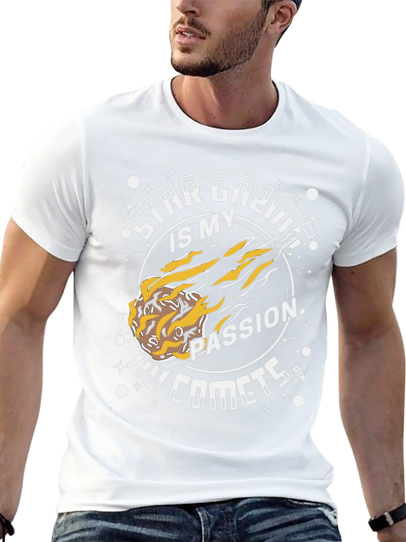 Star Gazing Comet T-Shirt - Passionate Astronomy Design