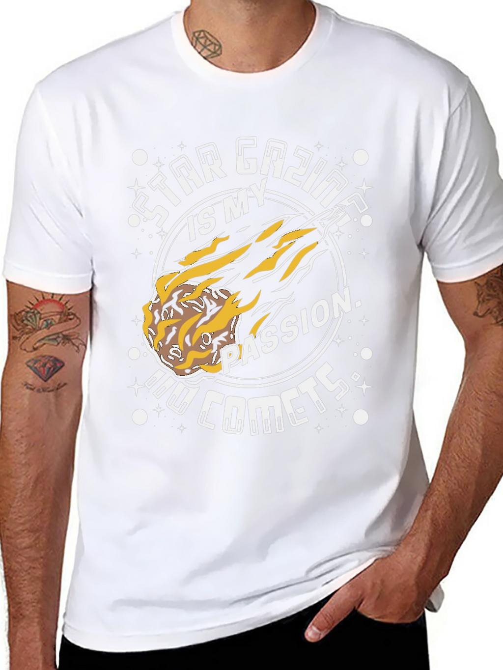 Star Gazing Comet T-Shirt - Passionate Astronomy Design