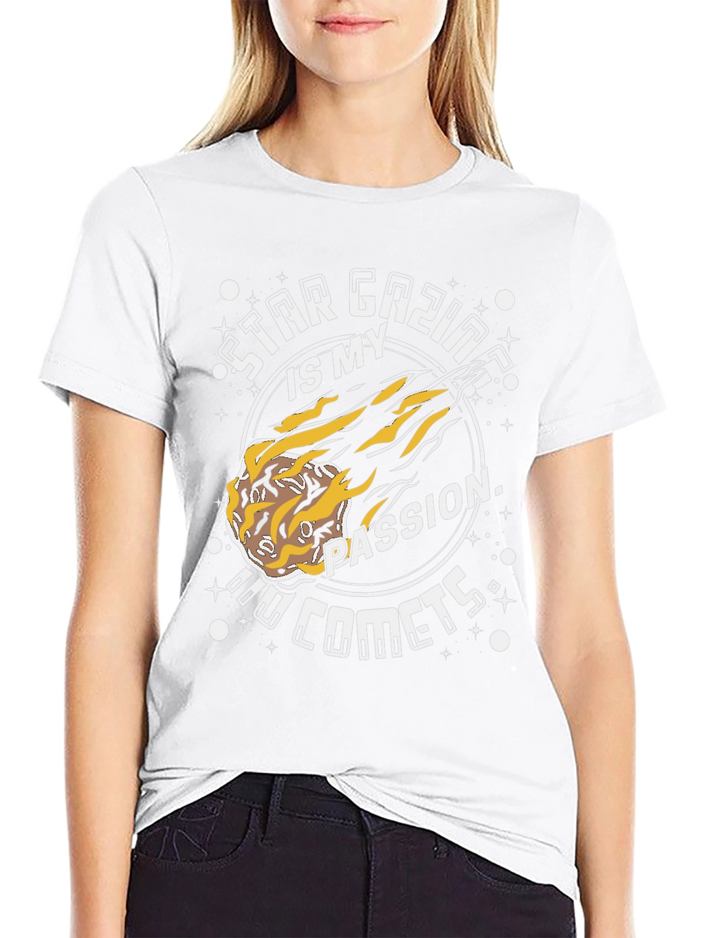 Star Gazing Comet T-Shirt - Passionate Astronomy Design