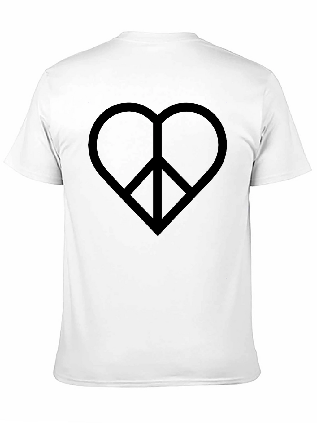 Heart Peace Sign Graphic Tee - Black