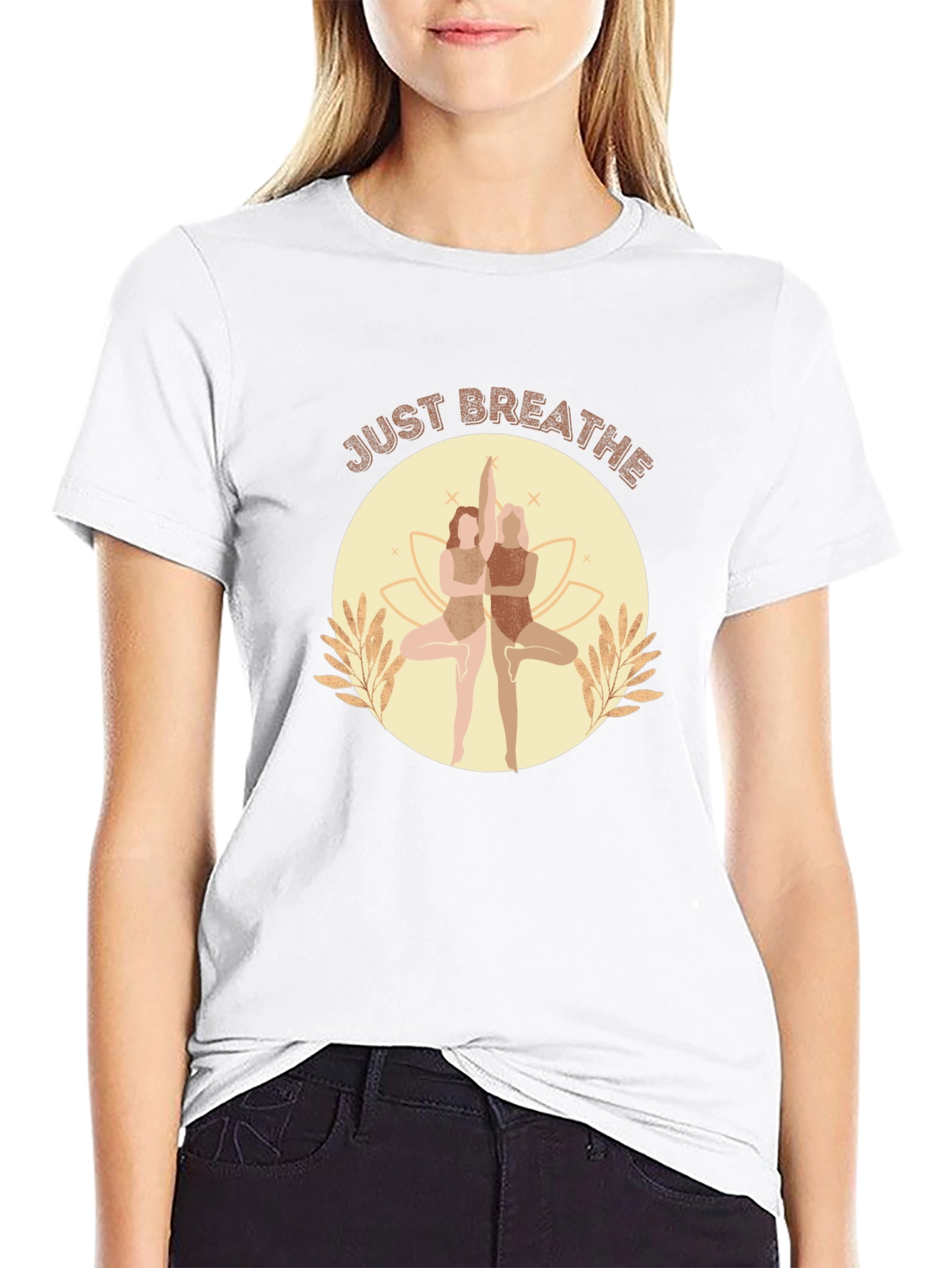 Just Breathe Yoga T-Shirt - Black