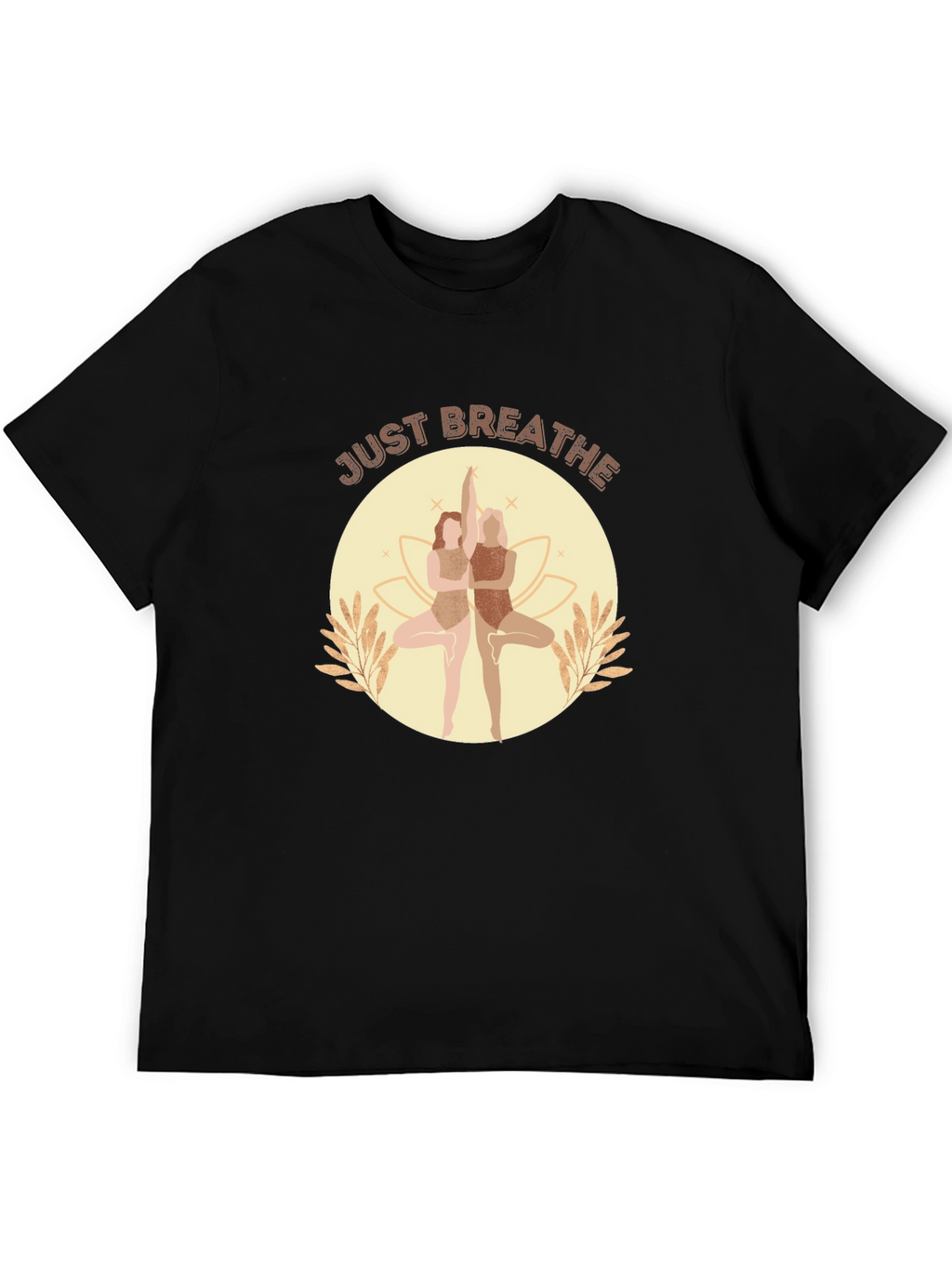 Just Breathe Yoga T-Shirt - Black