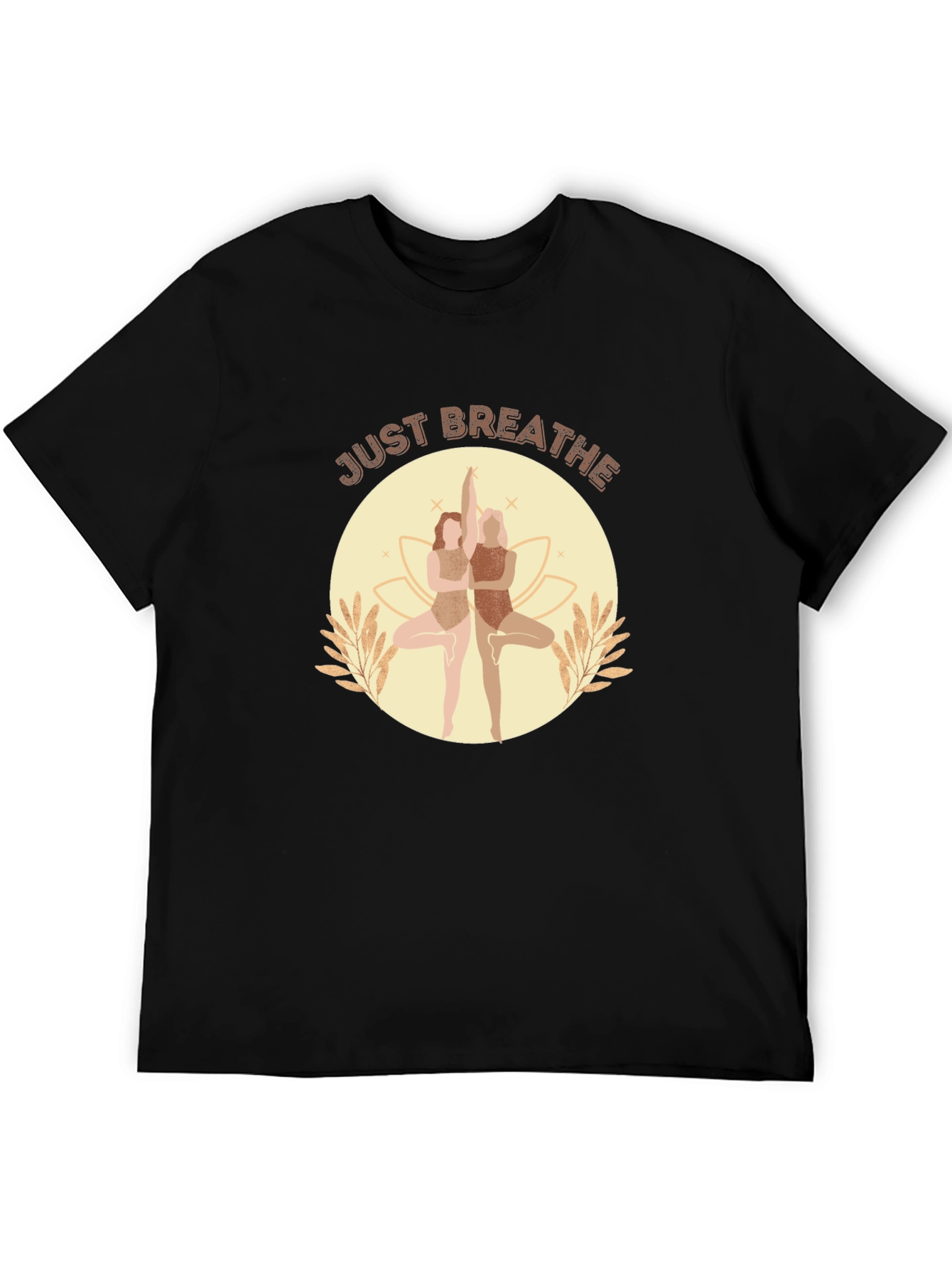 Just Breathe Yoga T-Shirt - Black