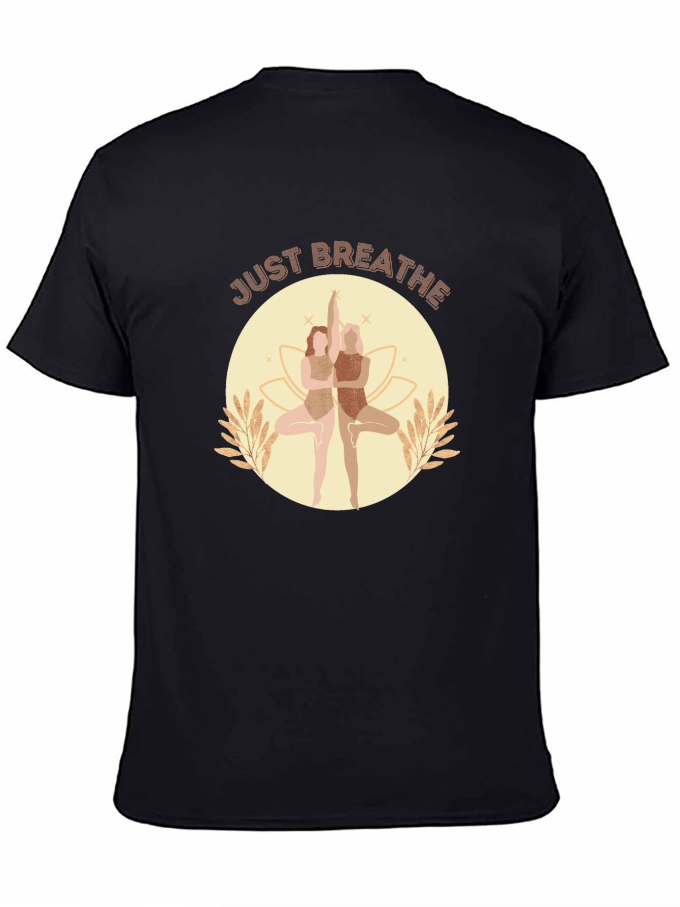 Just Breathe Yoga T-Shirt - Black