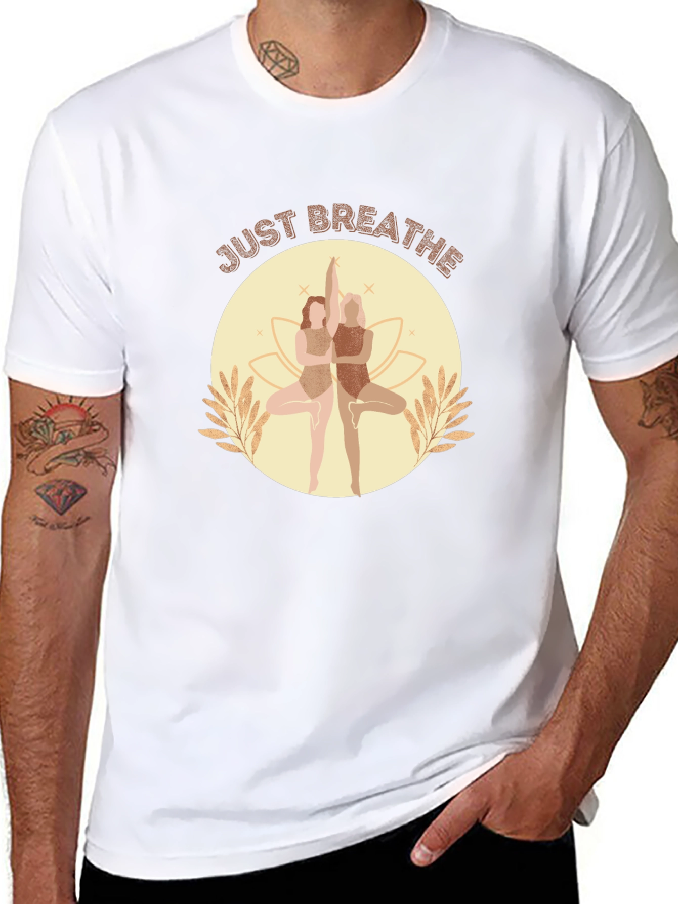 Just Breathe Yoga T-Shirt - Black