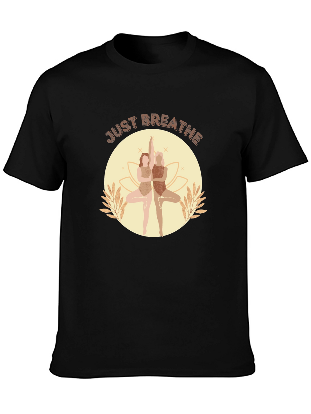 Just Breathe Yoga T-Shirt - Black