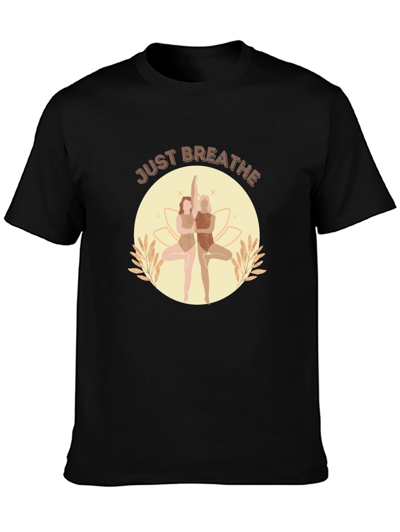 Just Breathe Yoga T-Shirt - Black