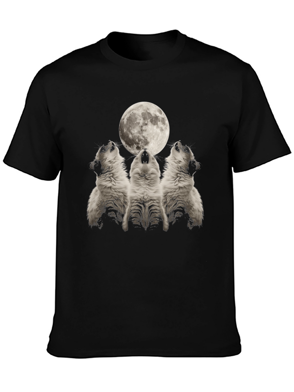 Wolf Howling at Moon Graphic Tee