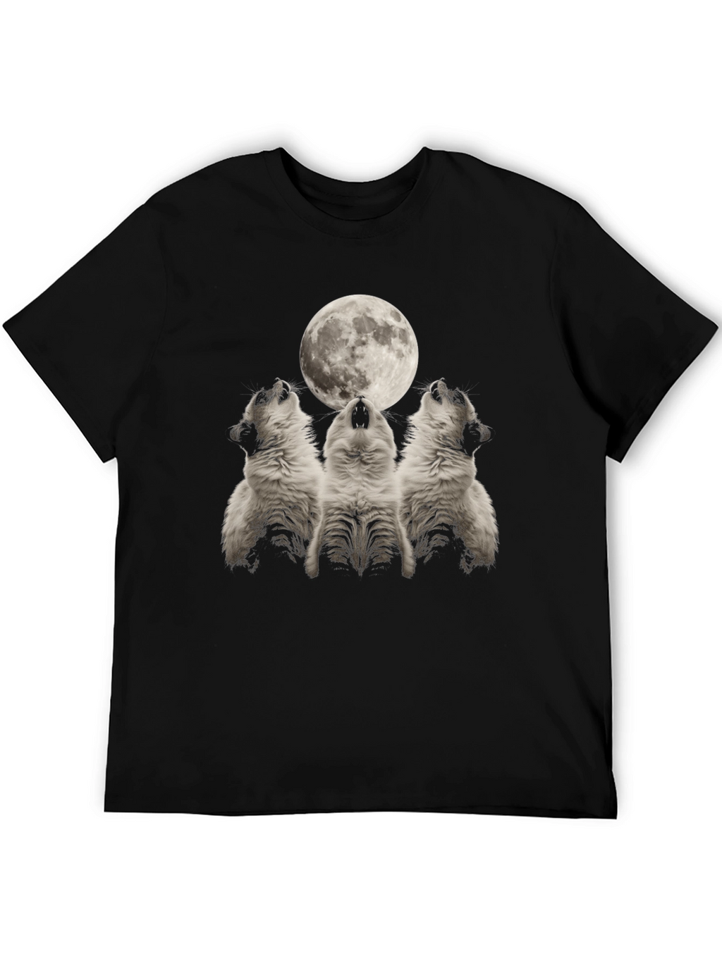 Wolf Howling at Moon Graphic Tee