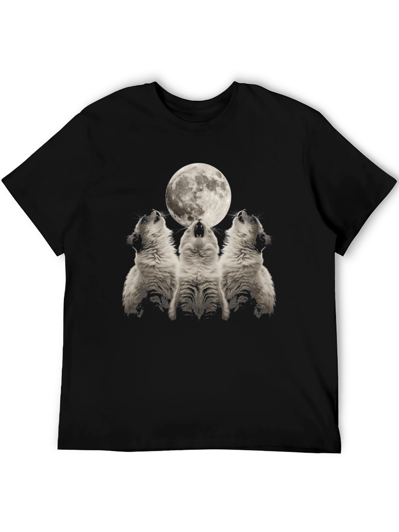 Wolf Howling at Moon Graphic Tee