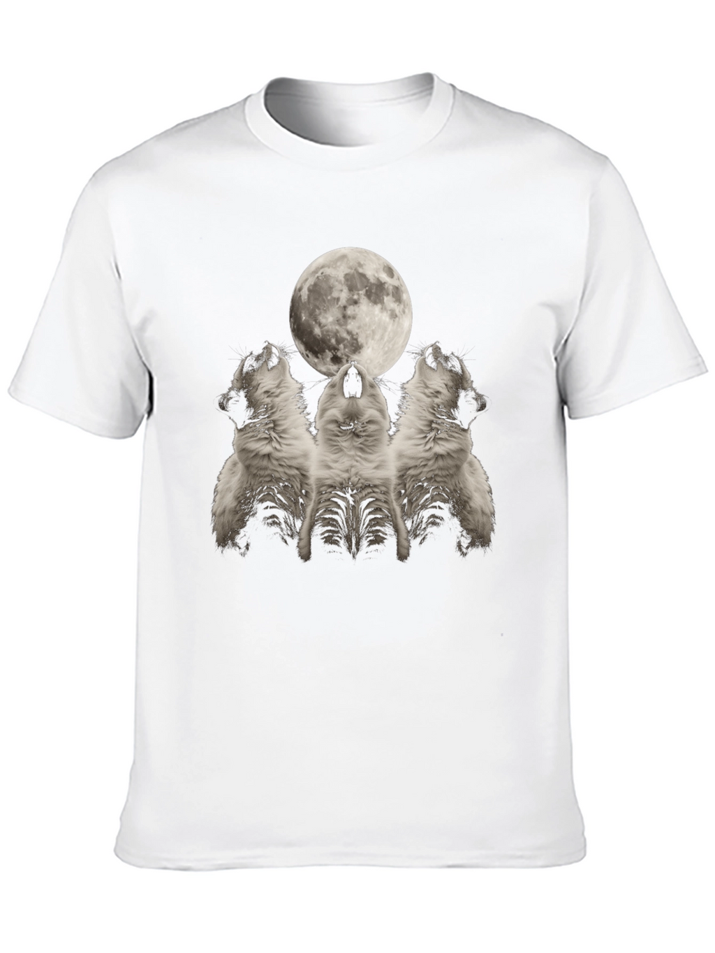Wolf Howling at Moon Graphic Tee