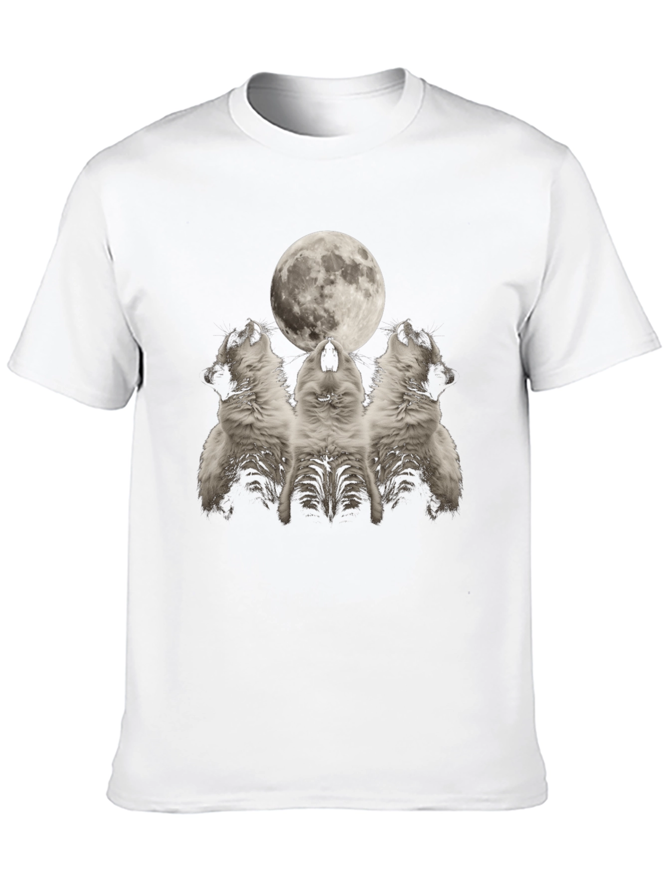 Wolf Howling at Moon Graphic Tee