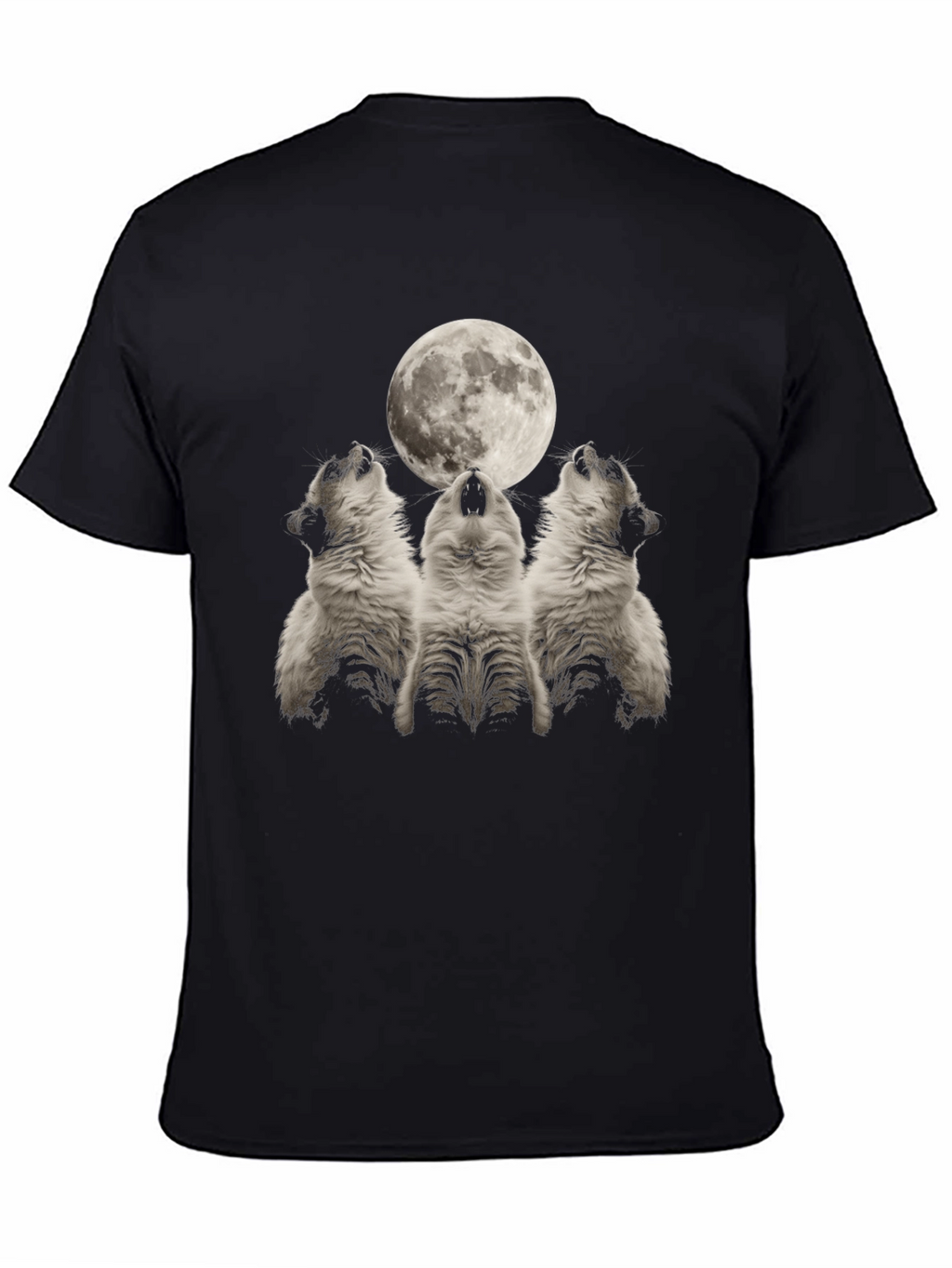 Wolf Howling at Moon Graphic Tee