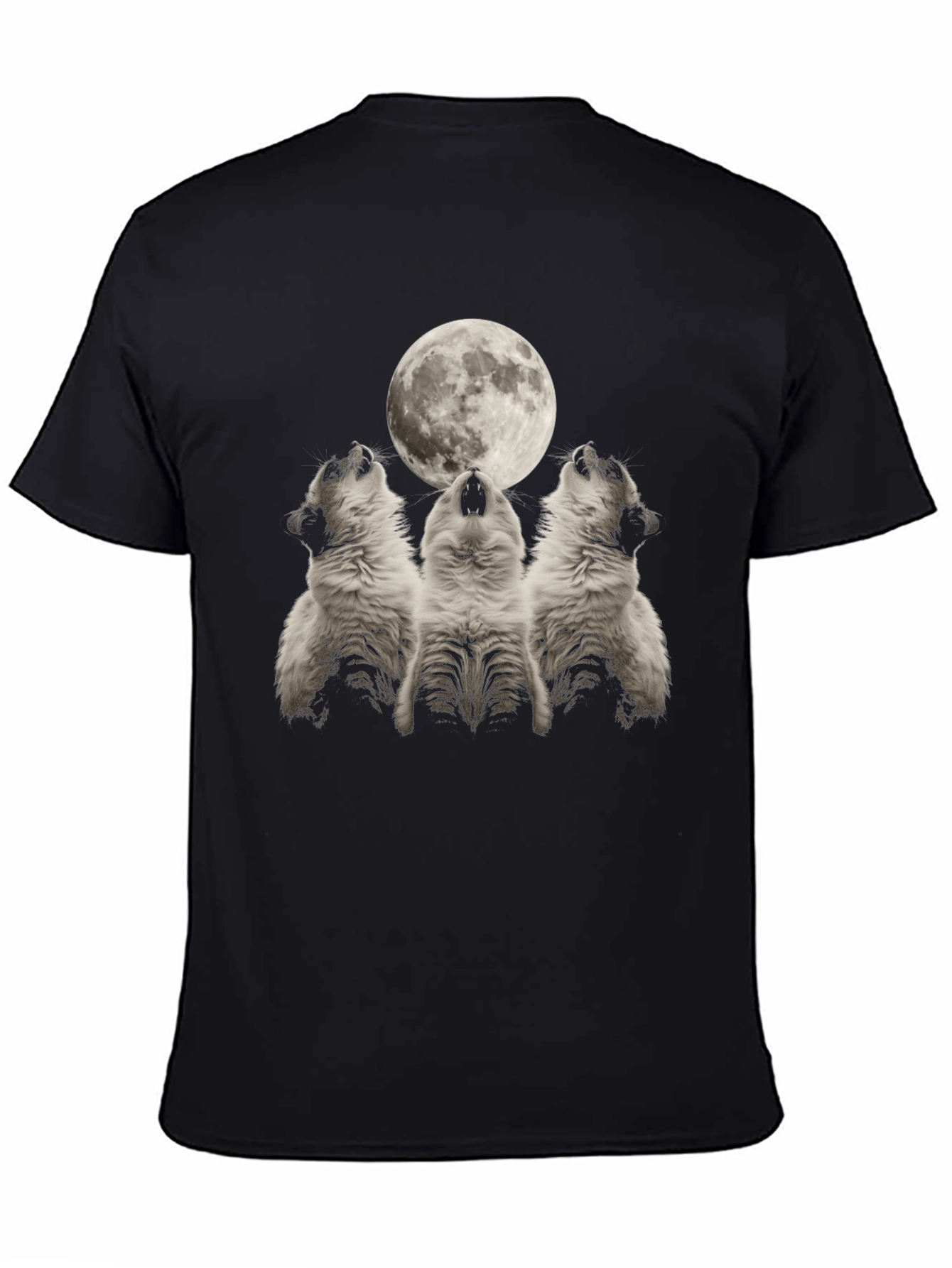 Wolf Howling at Moon Graphic Tee