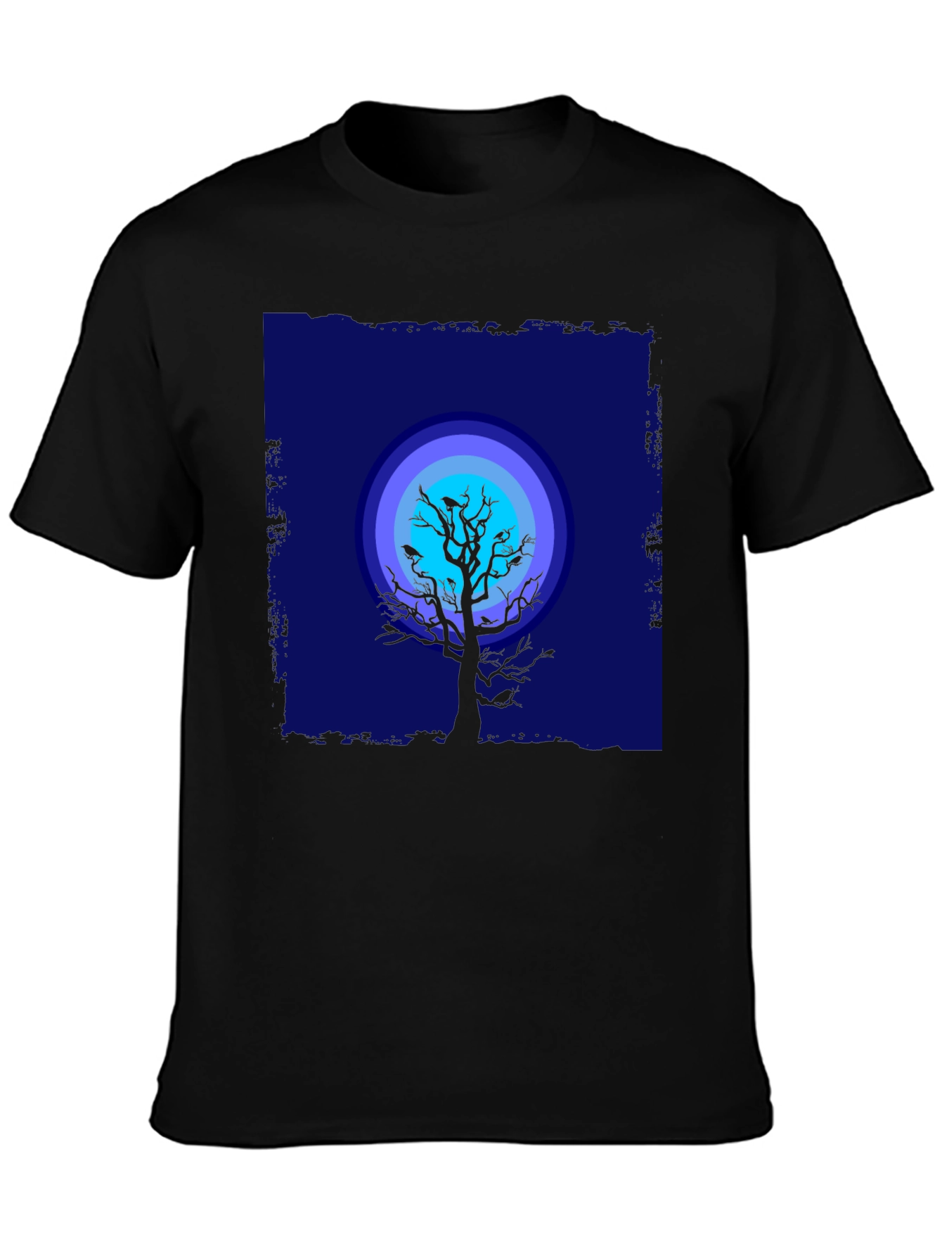 Moonlit Tree Graphic Tee - Black