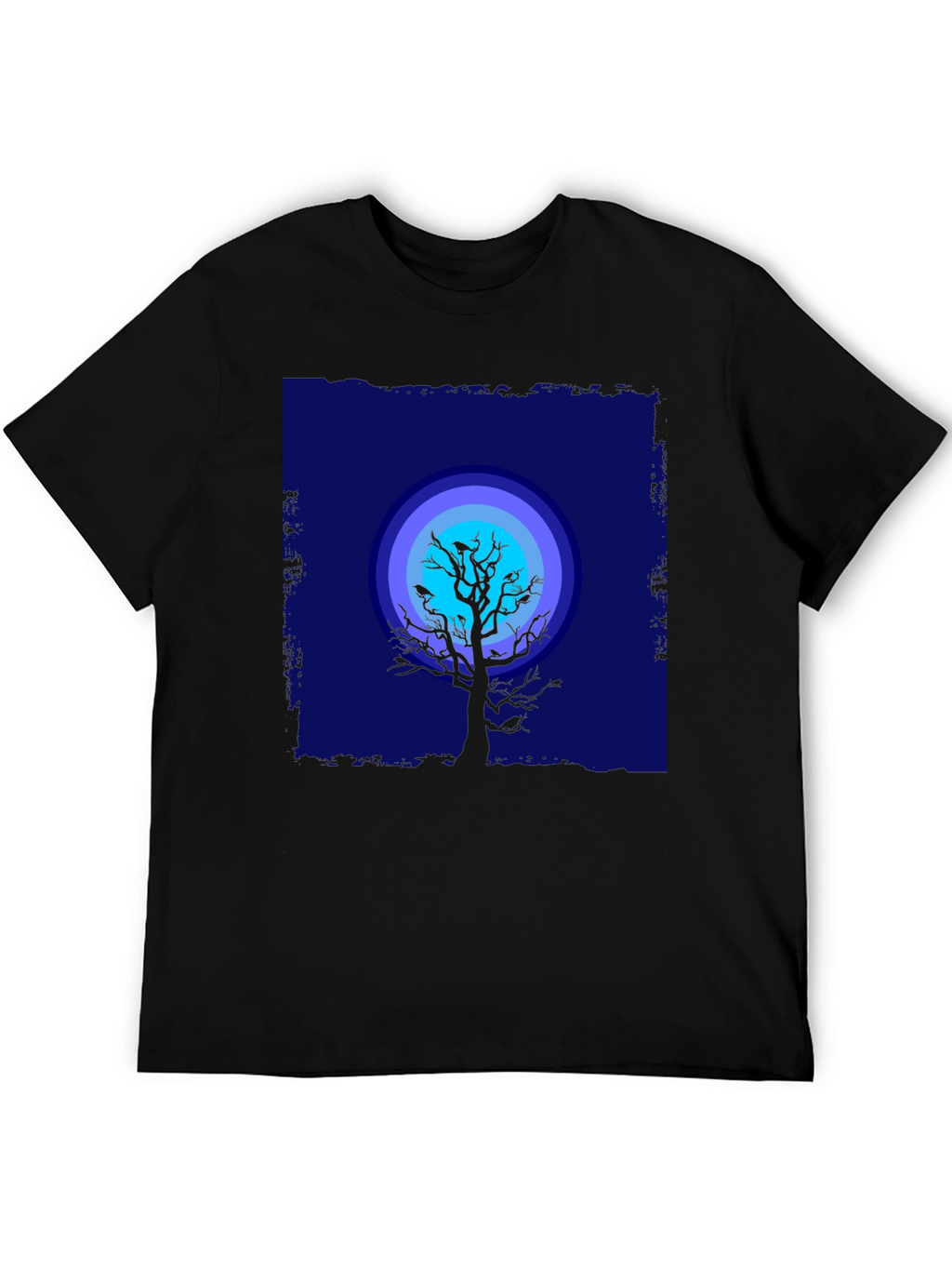 Moonlit Tree Graphic Tee - Black