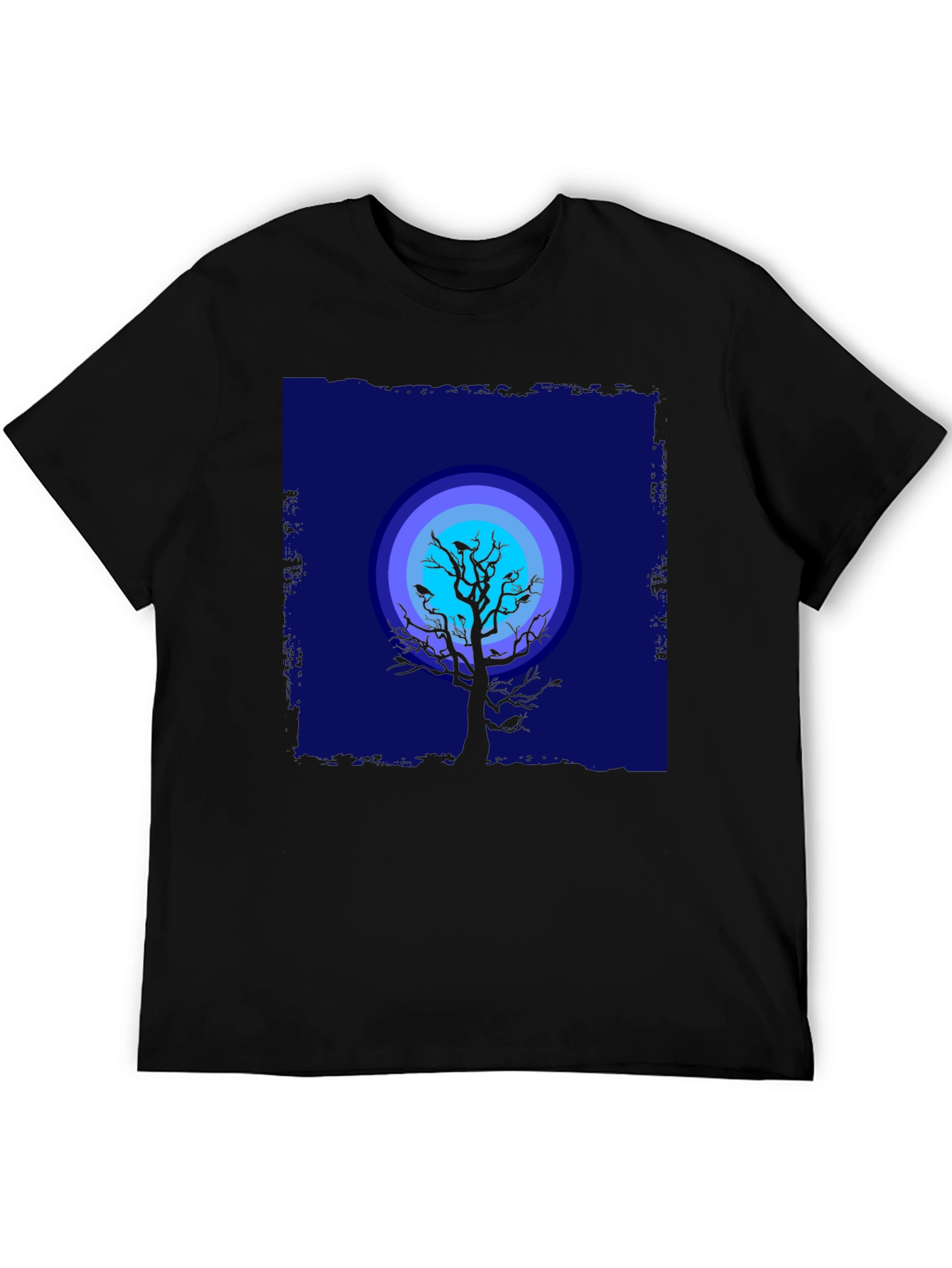 Moonlit Tree Graphic Tee - Black