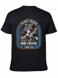Creative Anime Girl T-Shirt - Unisex Black Tee