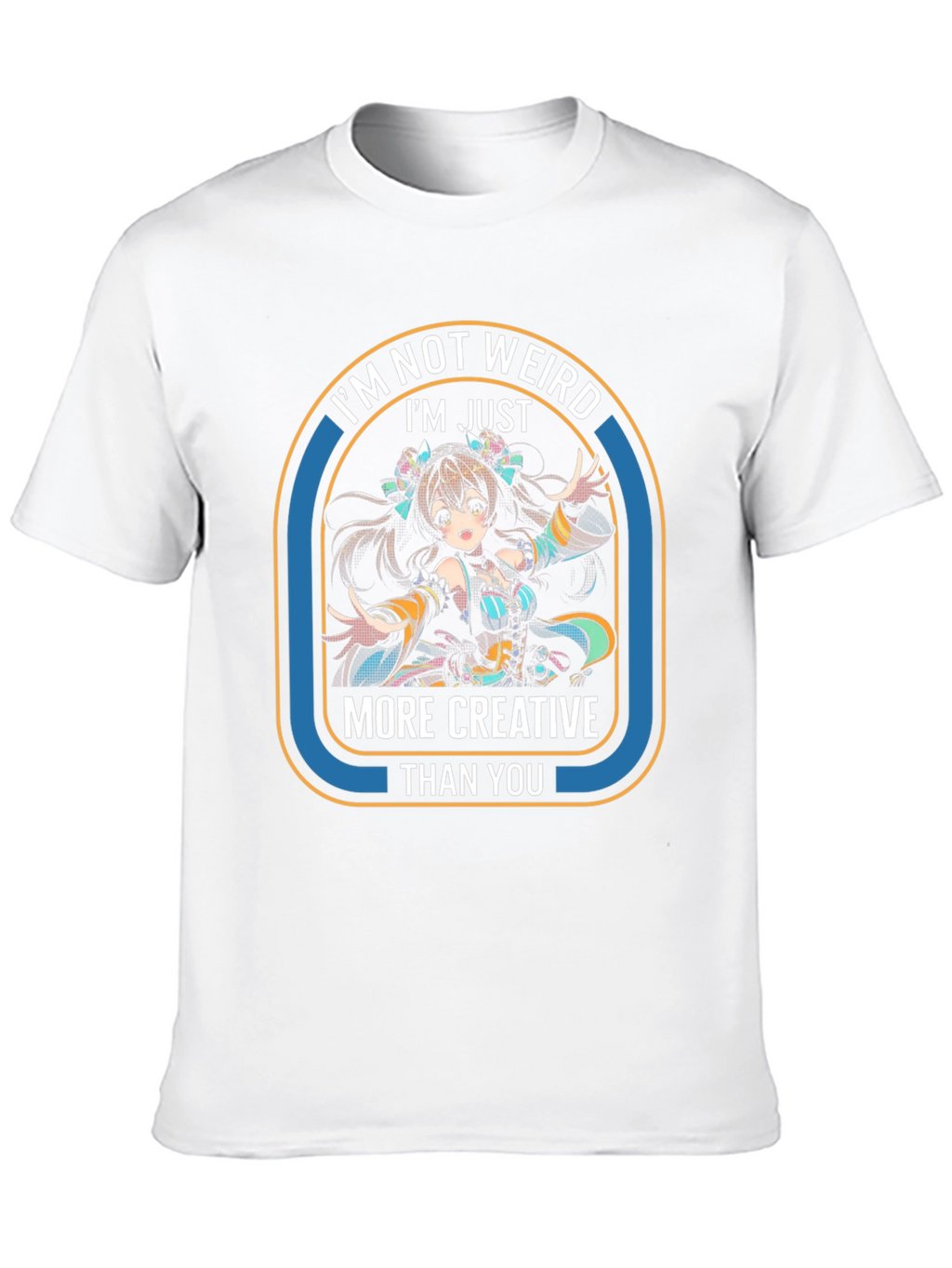 Creative Anime Girl T-Shirt - Unisex Black Tee
