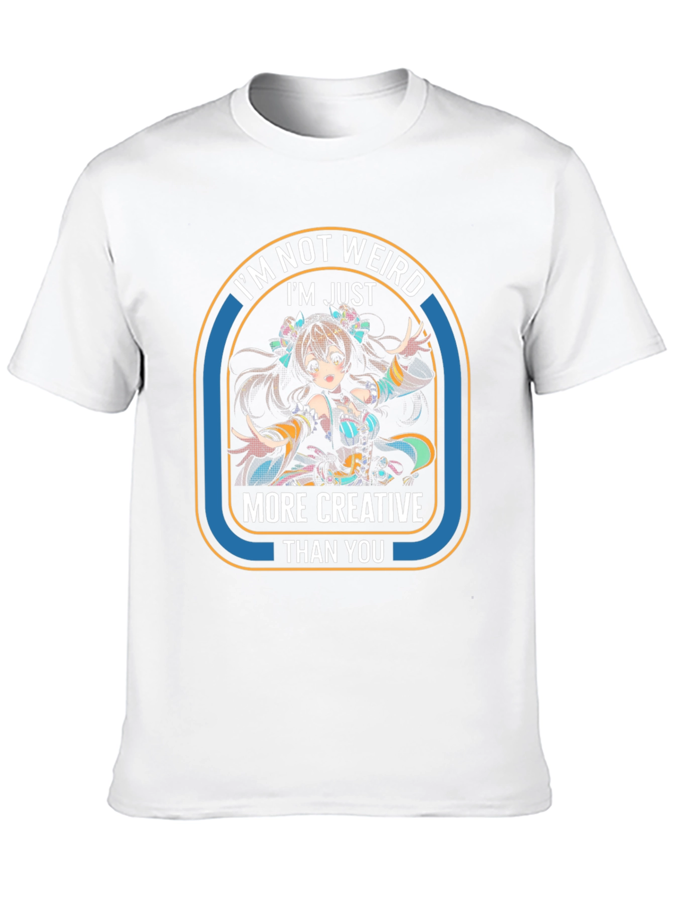 Creative Anime Girl T-Shirt - Unisex Black Tee