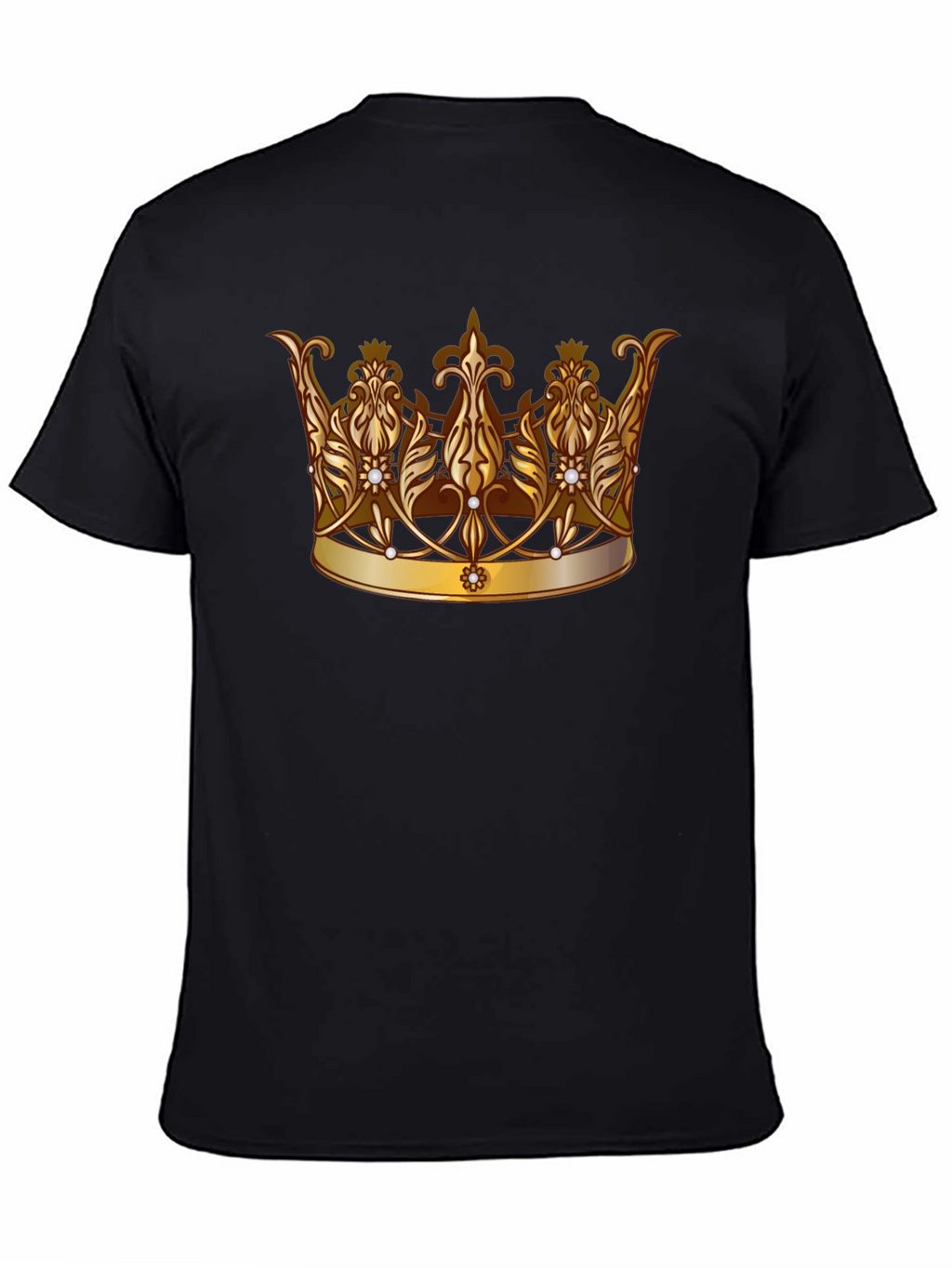 Regal Crown Graphic Tee - Stylish Black T-Shirt
