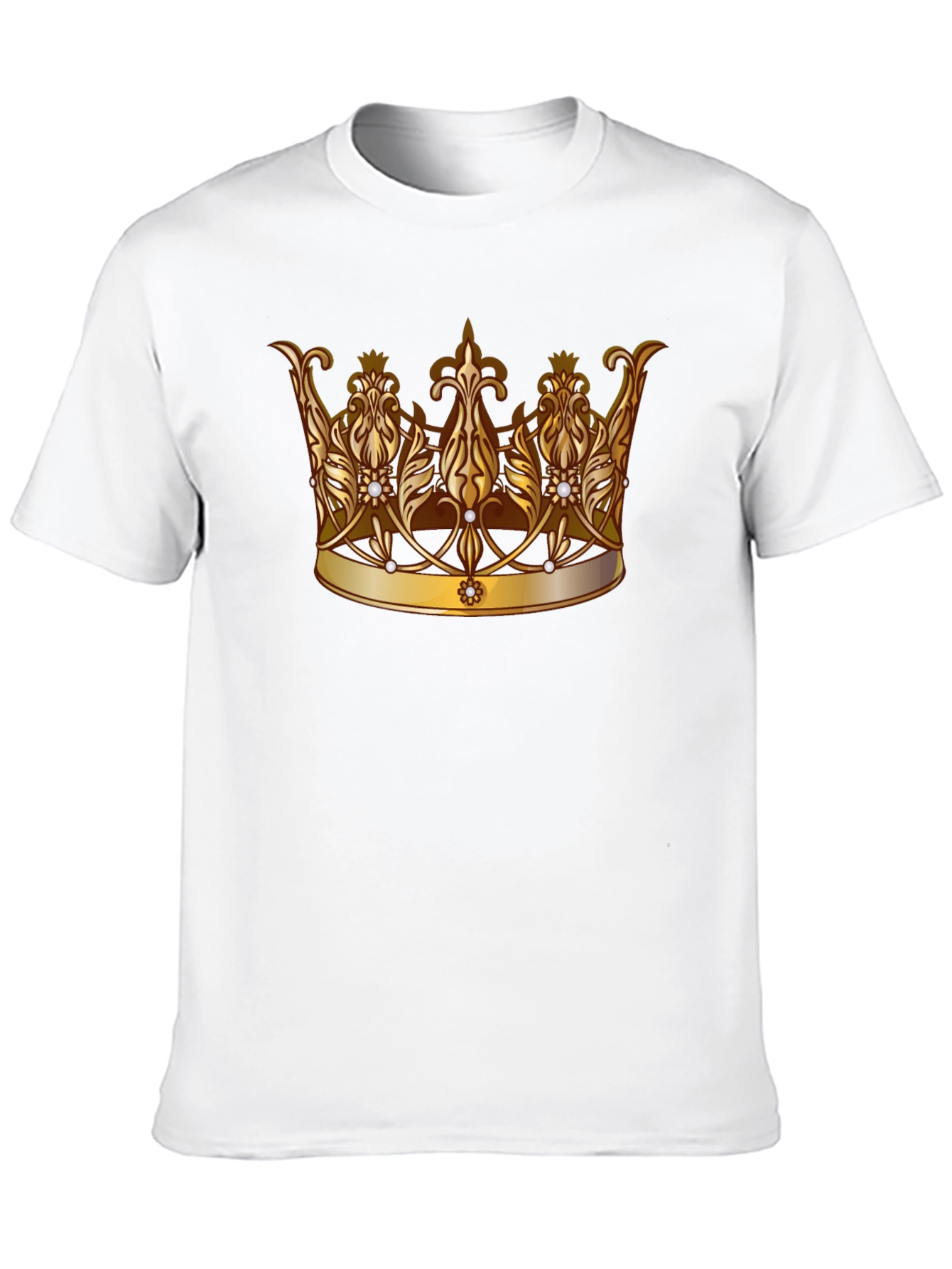 Regal Crown Graphic Tee - Stylish Black T-Shirt