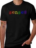 Sense8 Rainbow Logo Black T-Shirt
