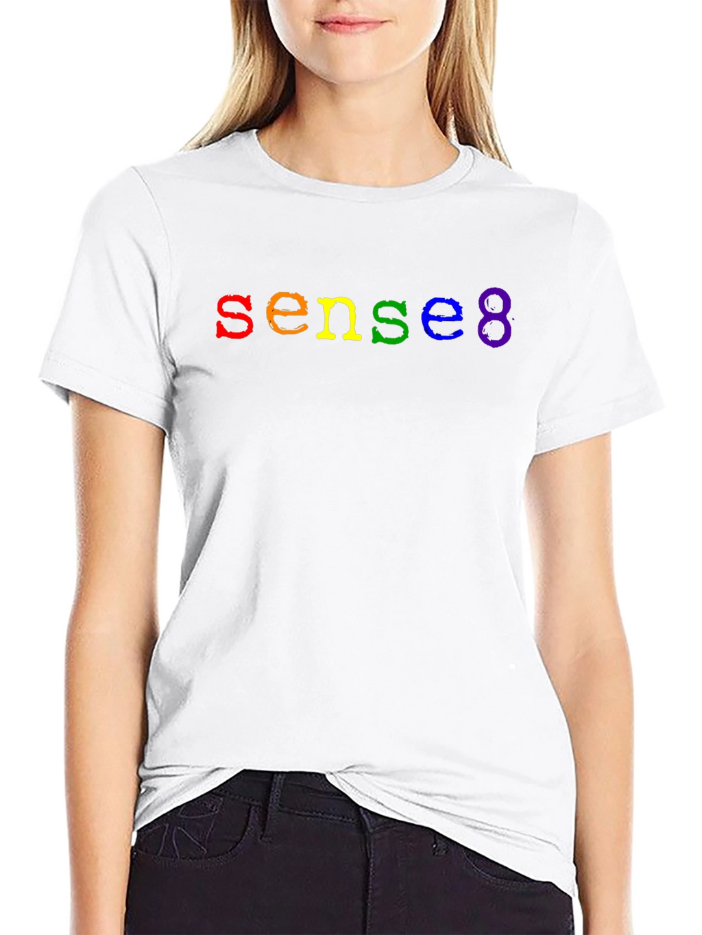 Sense8 Rainbow Logo Black T-Shirt